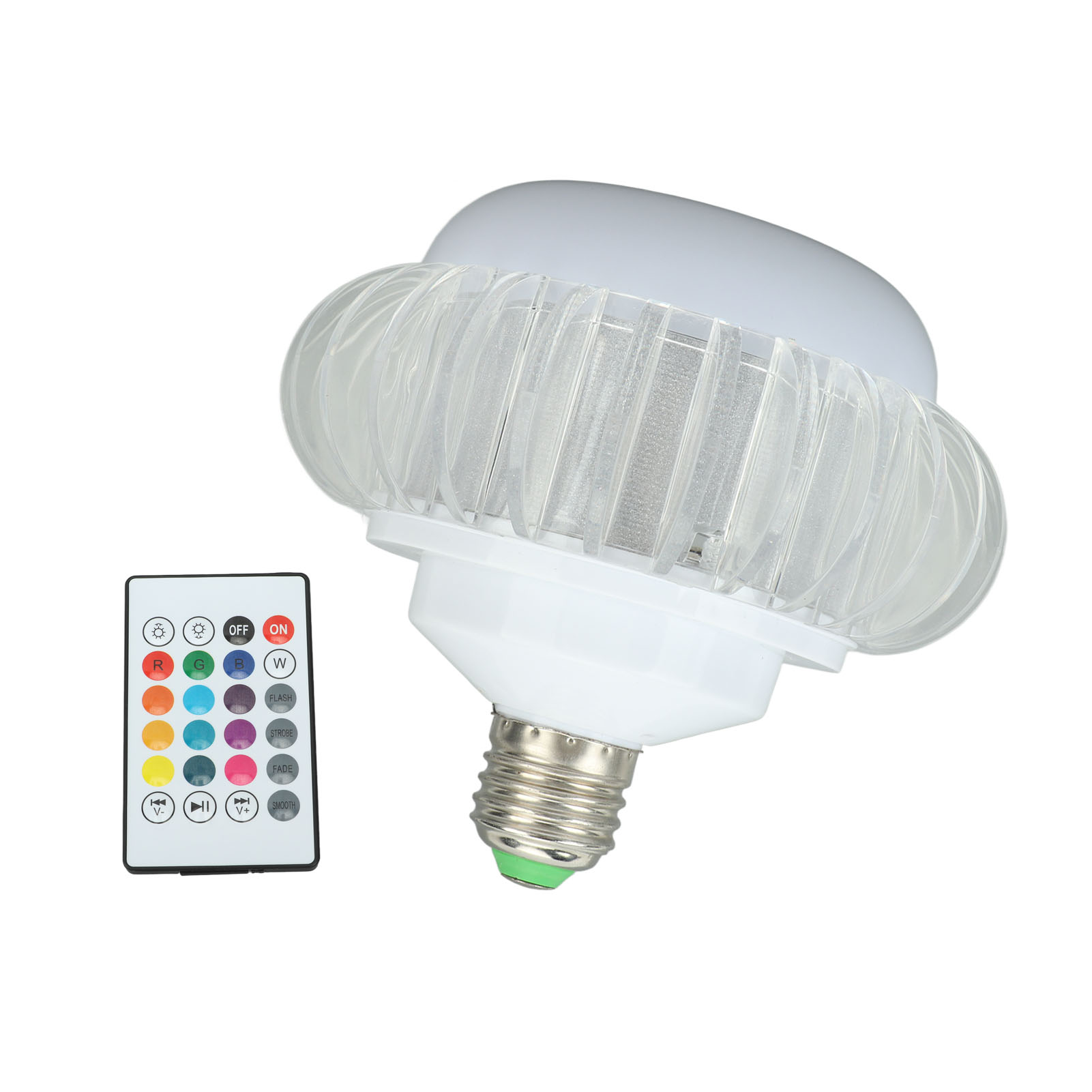 Intelligente Bluetooth-led-lampe Mit Kabellosem Lautsprecher, E26/e27 Rgb-mehrfarbenlampe Mit 24-tasten-fernbedienung