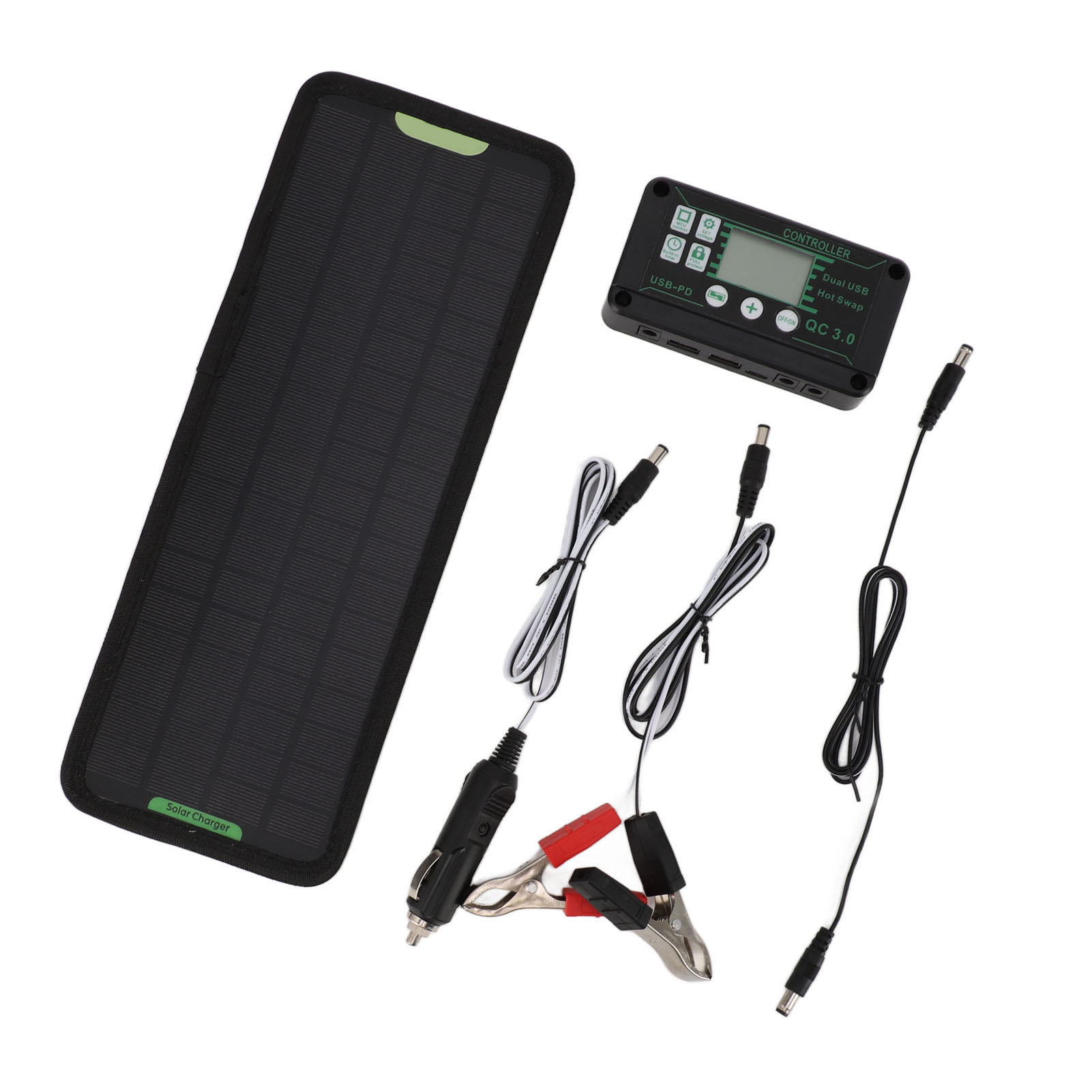 12v 10w Mppt-solarladeregler, Verlustfrei, Wasserdicht, Solarpanel-batterieladegerät, Schwarz