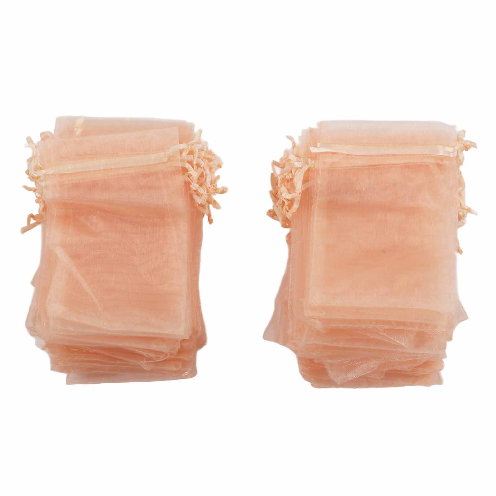 100 Transparente Organzabeutel Mit Kordelzug, 10 X 15 Cm, Geschenktüten Aus Netzgewebe, Schmuckhalter Für Hochzeiten, Roségold