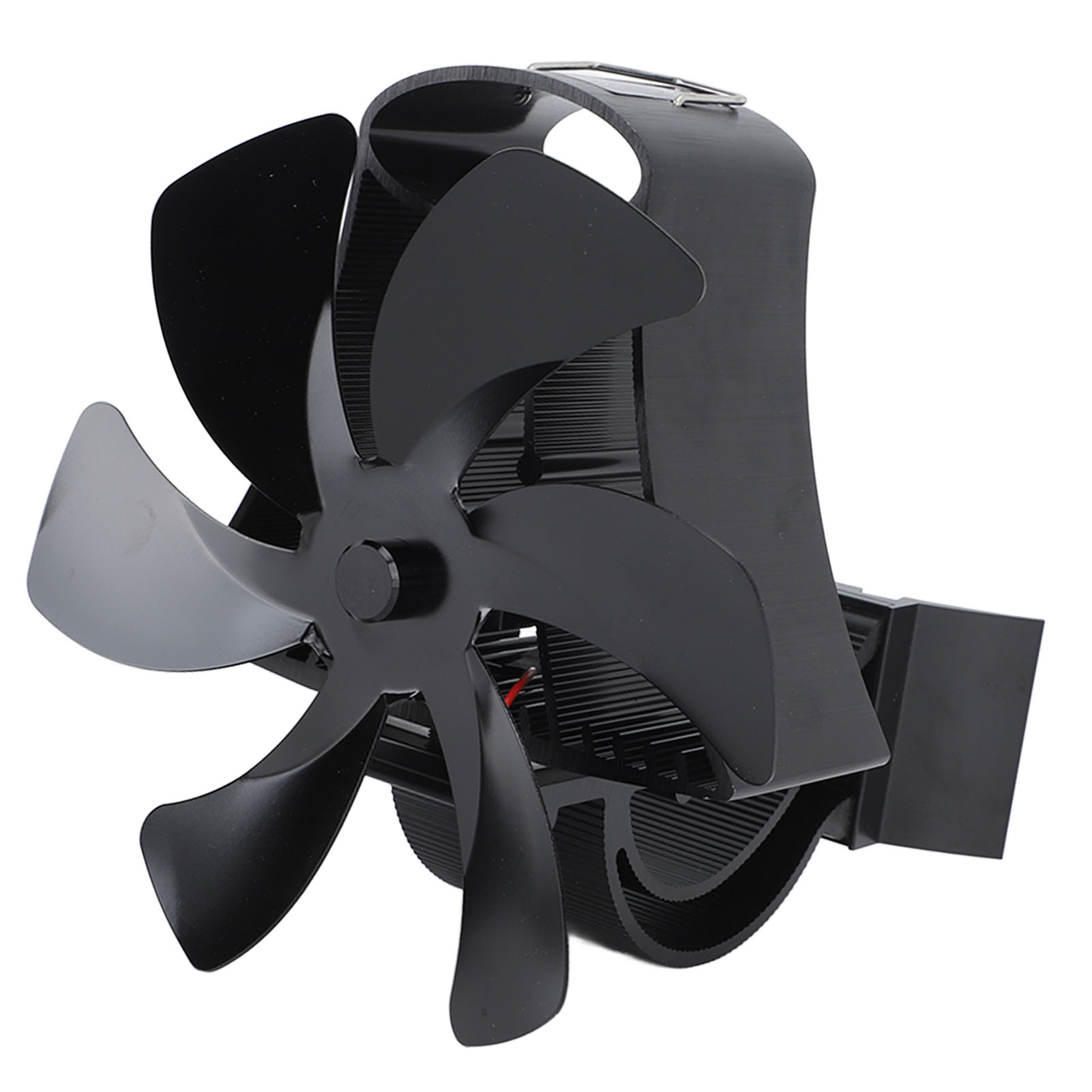 Magnetischer Kaminofenlüfter Mit 6 Flügeln, Wandmontage, Magnetische Befestigung Für Kamine Und Holzöfen, Schwarz