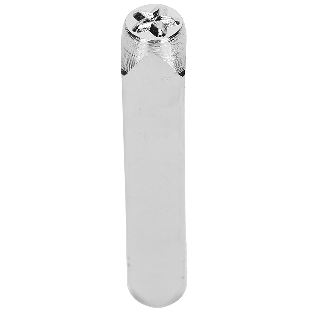 Set Mit 6 Handlichen 1/4"-metallstempeln Für Diy-stempelarbeiten, 5-zackiges Sterngravurwerkzeug Für Schmuckherstellung Und Bastelarbeiten