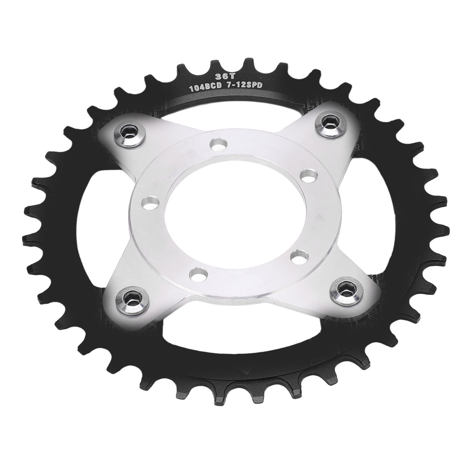 Motorrad-zahnradadapter-umrüstsatz Mit Spider Crown Für Bafang Bbs01 Bbs02 36t 104bcd Motor, Schwarz