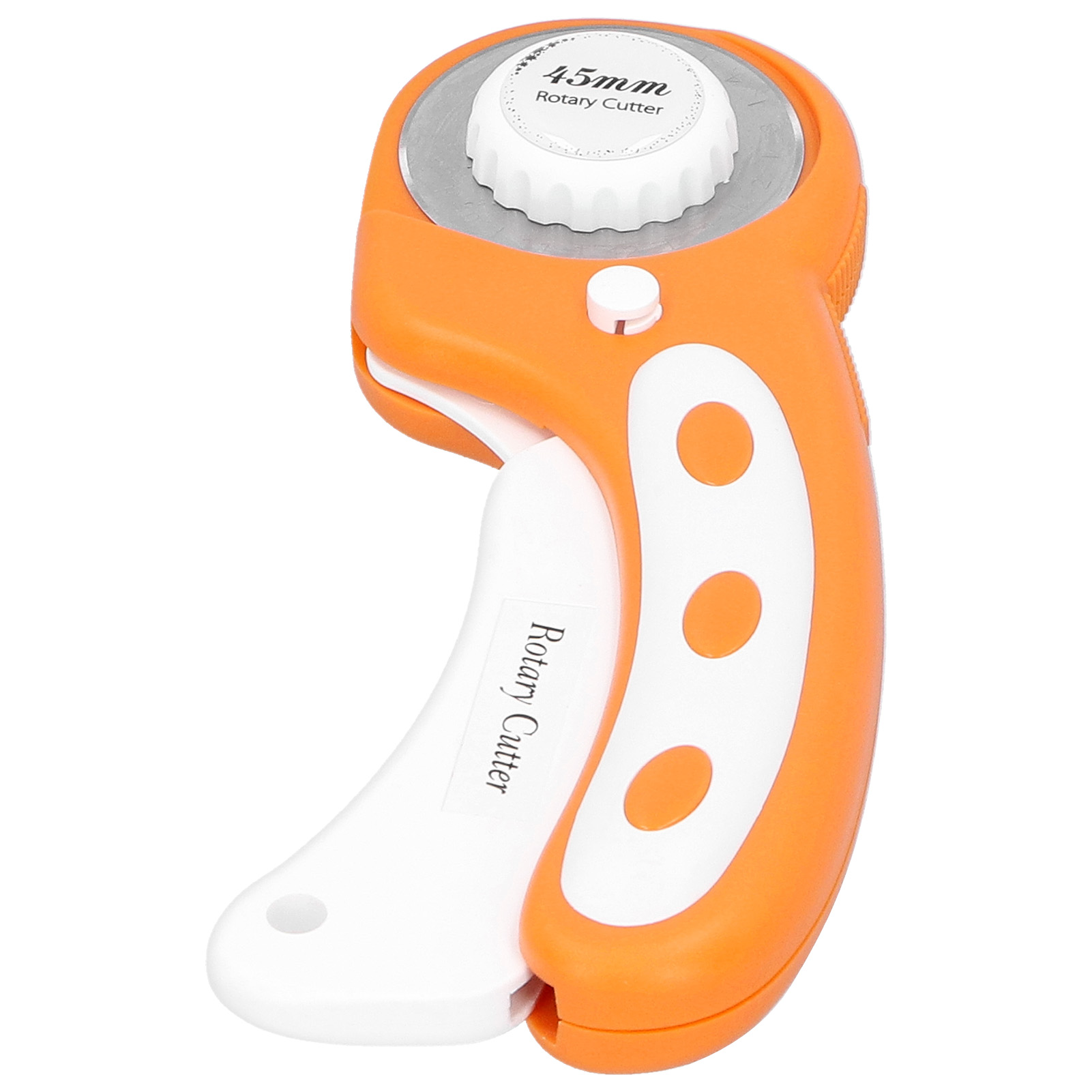 Drehbarer Satz Mit Ergonomischem, 45 Mm Langem Orangefarbenem Griff Zum Schneiden Von Stoff, Leder, Patchwork, Quilten, Nähen Und Für Diy-projekte