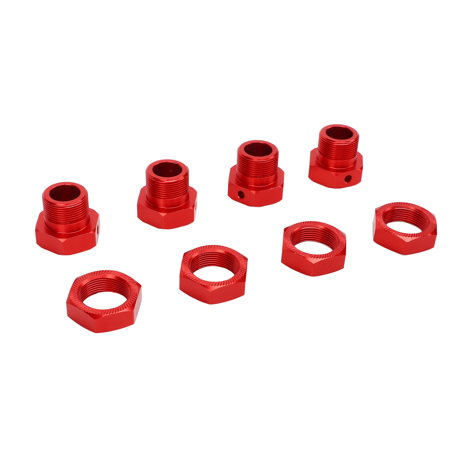 Stück 24-mm-rc-radsechskantadapter Aus Robustem Aluminium Mit Stiftabdeckungen Für Arrma 1/5 Rot