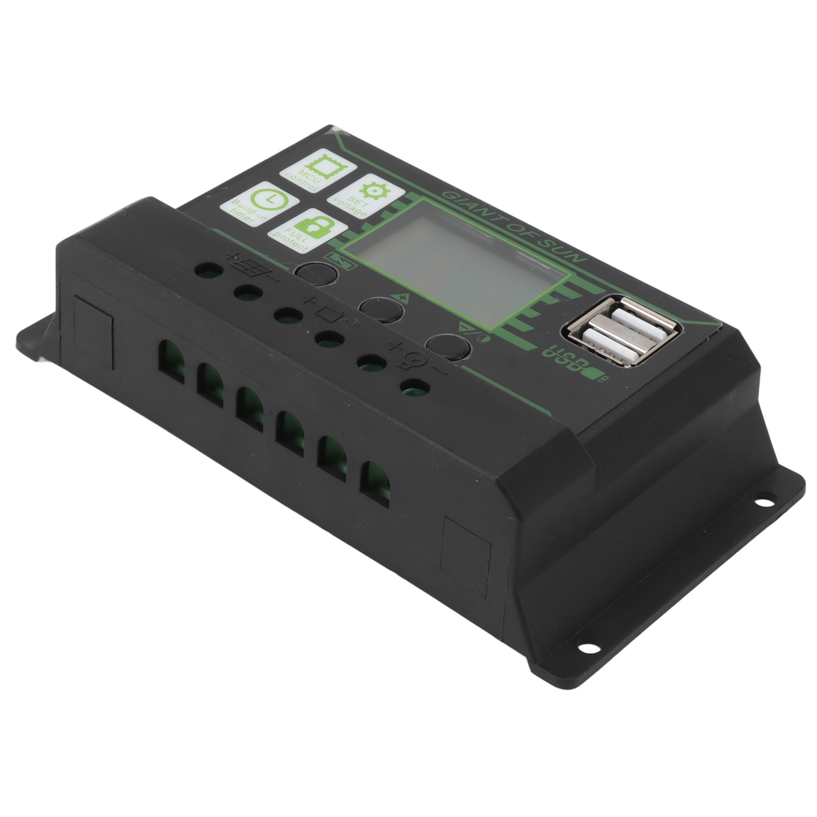200-a-pwm-solarladeregler Mit Lcd-bildschirm, Zwei Usb-anschlüssen, Abs-gehäuse, Für 5-v-solarmodule