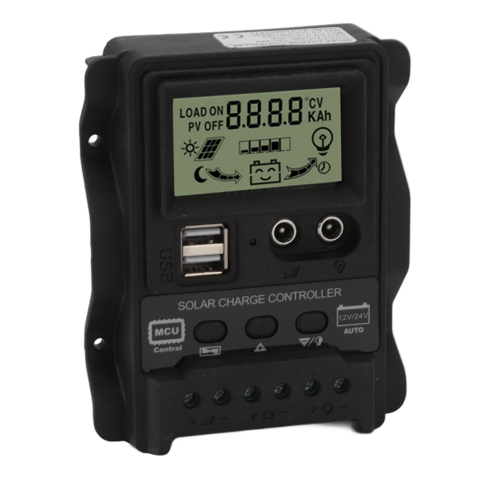 K1688 30a Pwm Solar-laderegler, Dual-dc, Schwarzes Gehäuse, Solarpanel Für Zuhause
