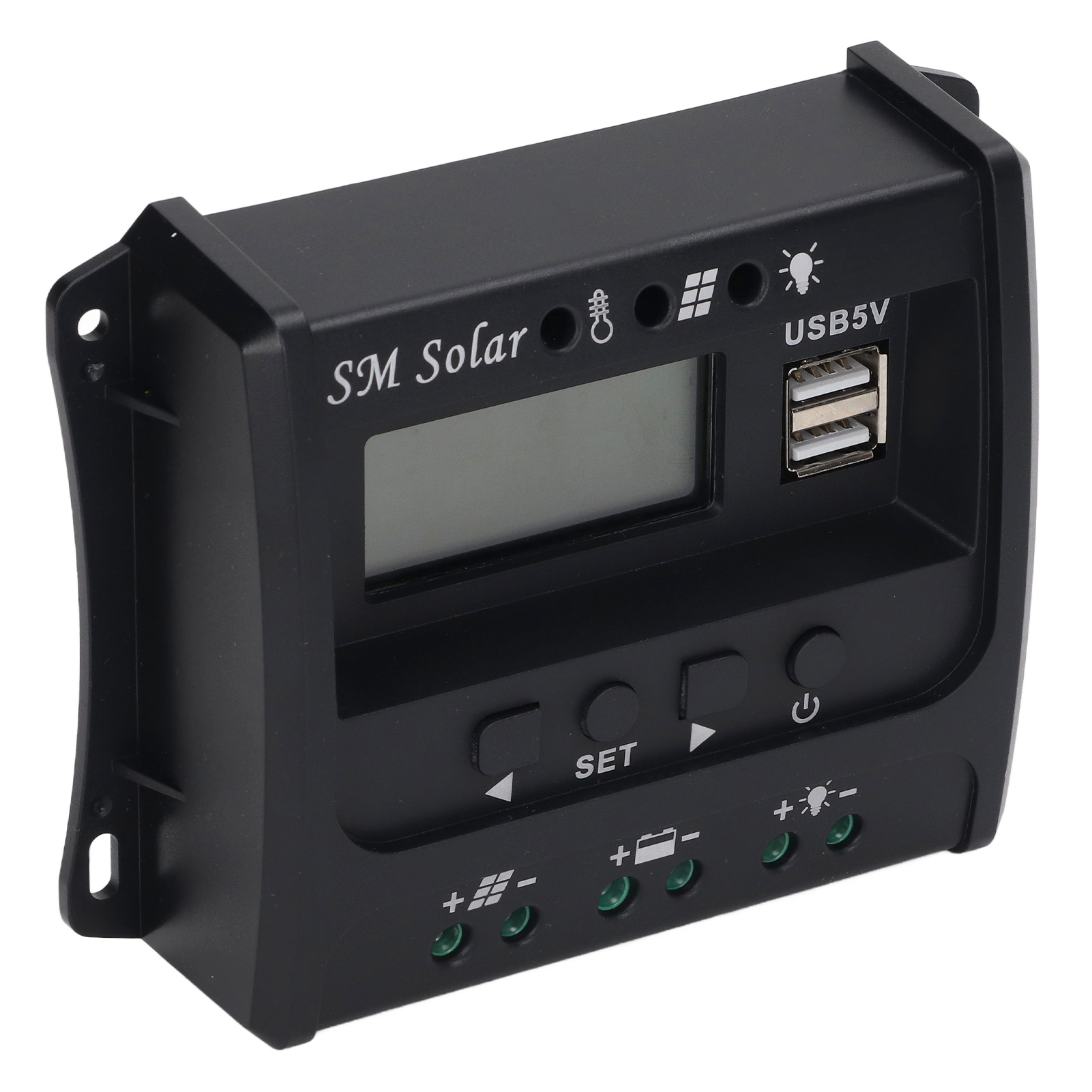 Intelligenter 3-stufiger Pwm-solarladeregler 12 V/24 V, 10 A, Sec10-mikrocontroller, Gehäuse Aus Abs Und Aluminium