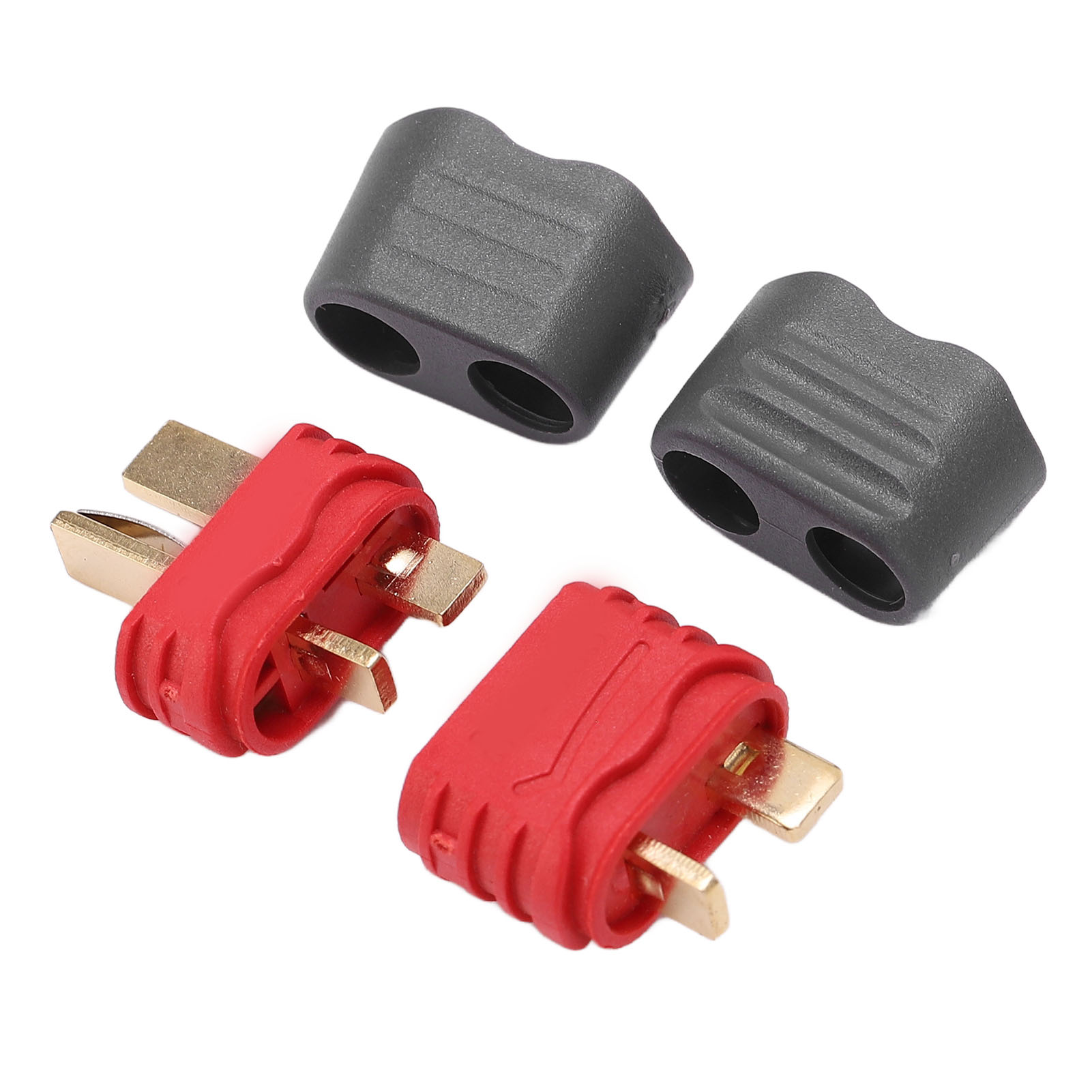 Deans Universal-t-stecker Für Rc-akkus Und -motoren Mit Rutschfesten Kappen Für Autos, Boote, Flugzeuge Und Modellfahrzeuge