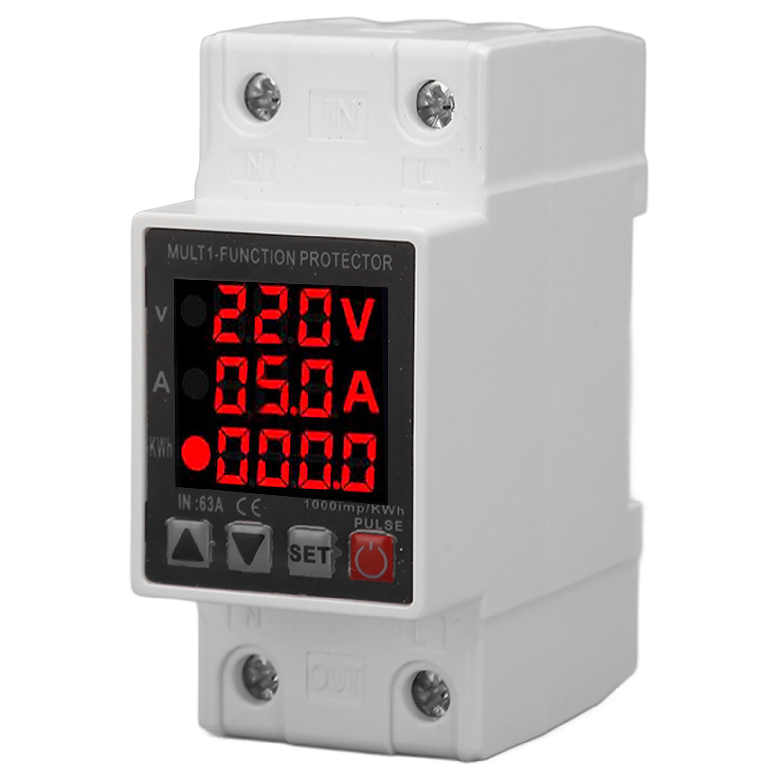 Intelligenter, Einstellbarer Spannungsschutz Mit 3 Displays, Über-/unterspannungsschutz (ac 80–300 V), 1–63 A, Schutzschalter
