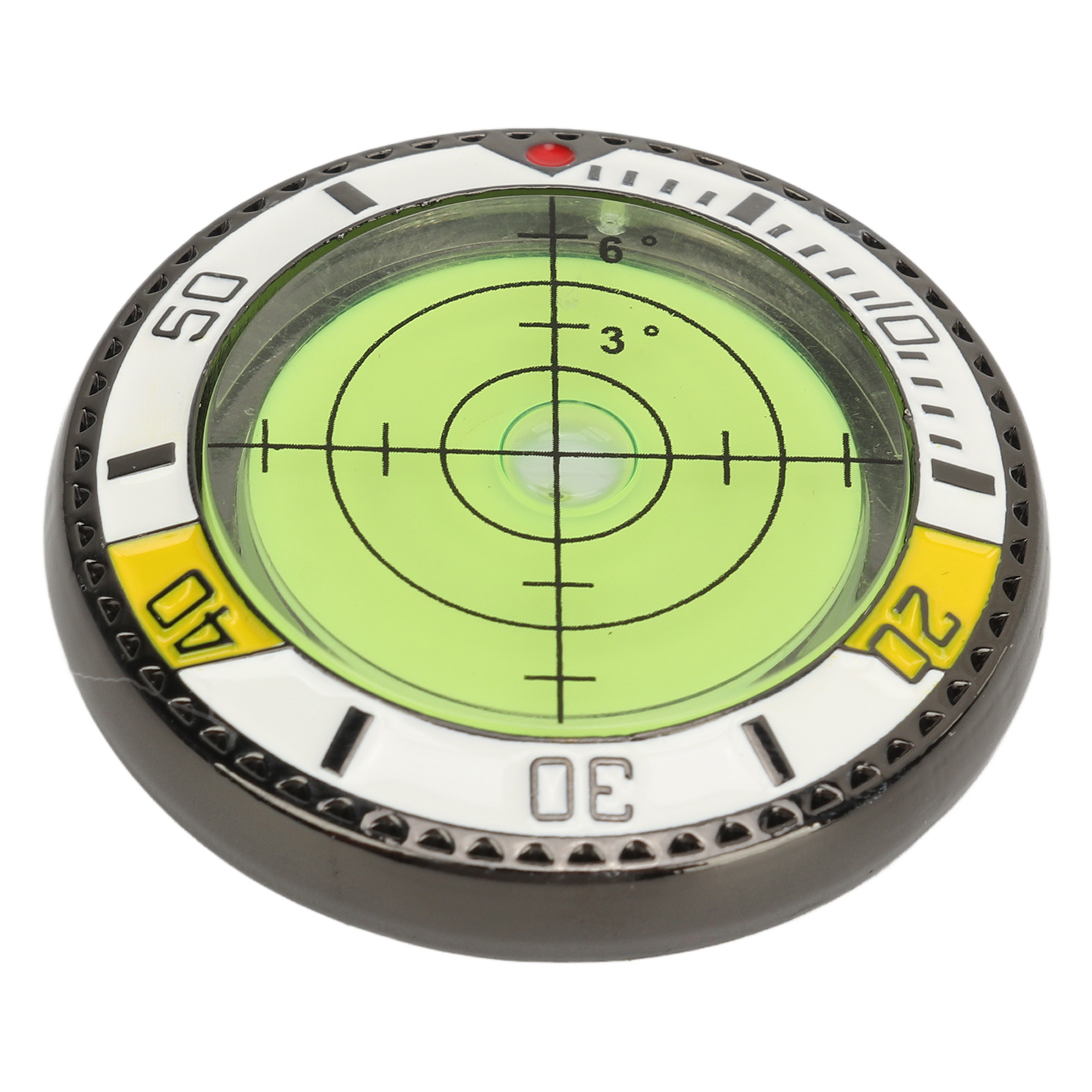 Puttinghilfe, Golf Green Reader, Doppelseitiger Ballmarker, Präzise Wasserwaage, Tragbares Golfzubehör Für Draußen, Gelb-weiß