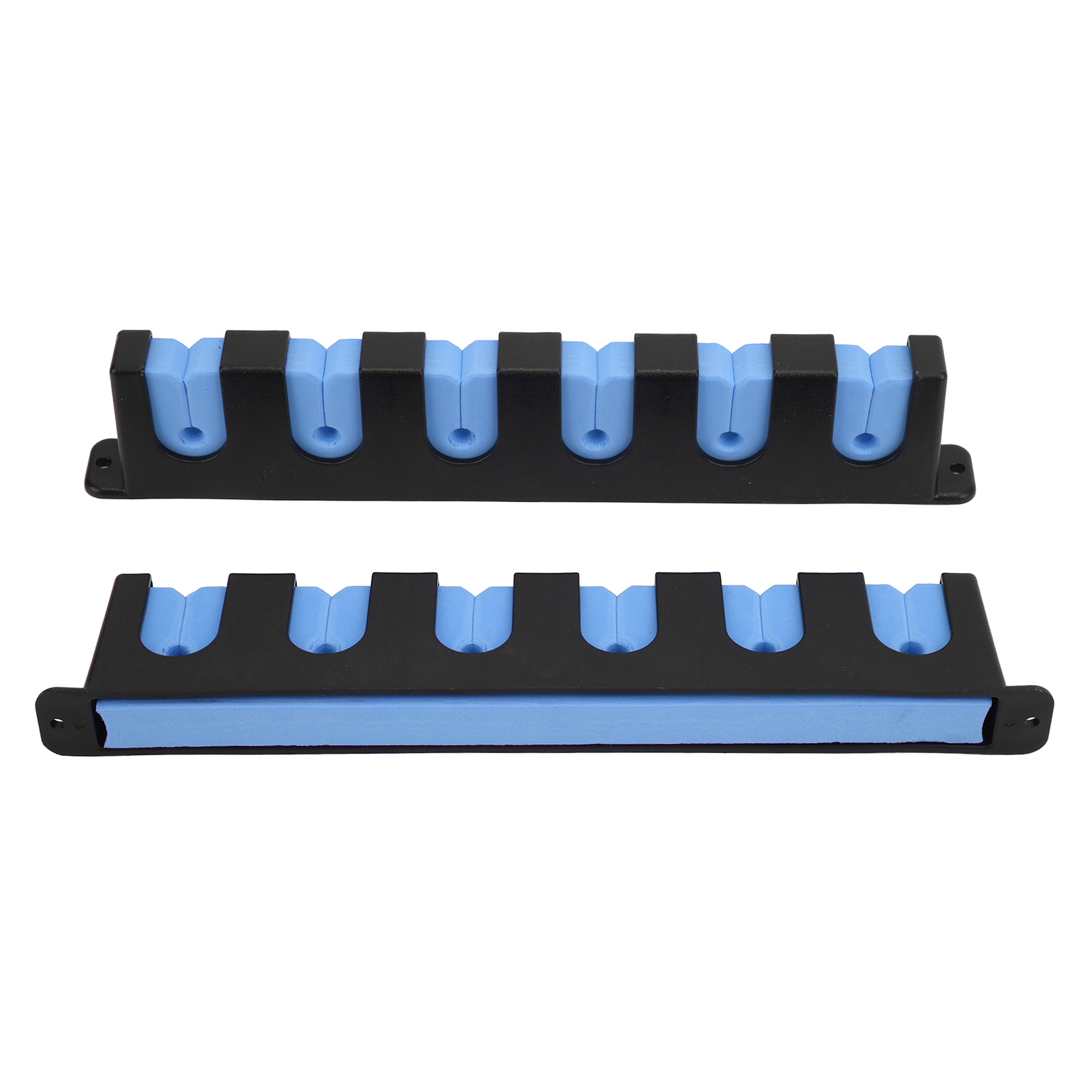 Wandmontierter Angelrutenhalter, Chemikalienbeständig, Vertikaler 6-ruten-halter Mit 4 Schrauben, Blau