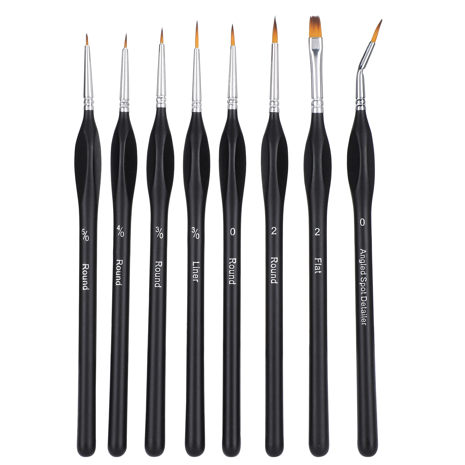 Set Mit 8 Nylon- Und Naturhaarpinseln Für Aquarell- Und Acrylmalerei, Künstlerbedarf Für Kunststudenten
