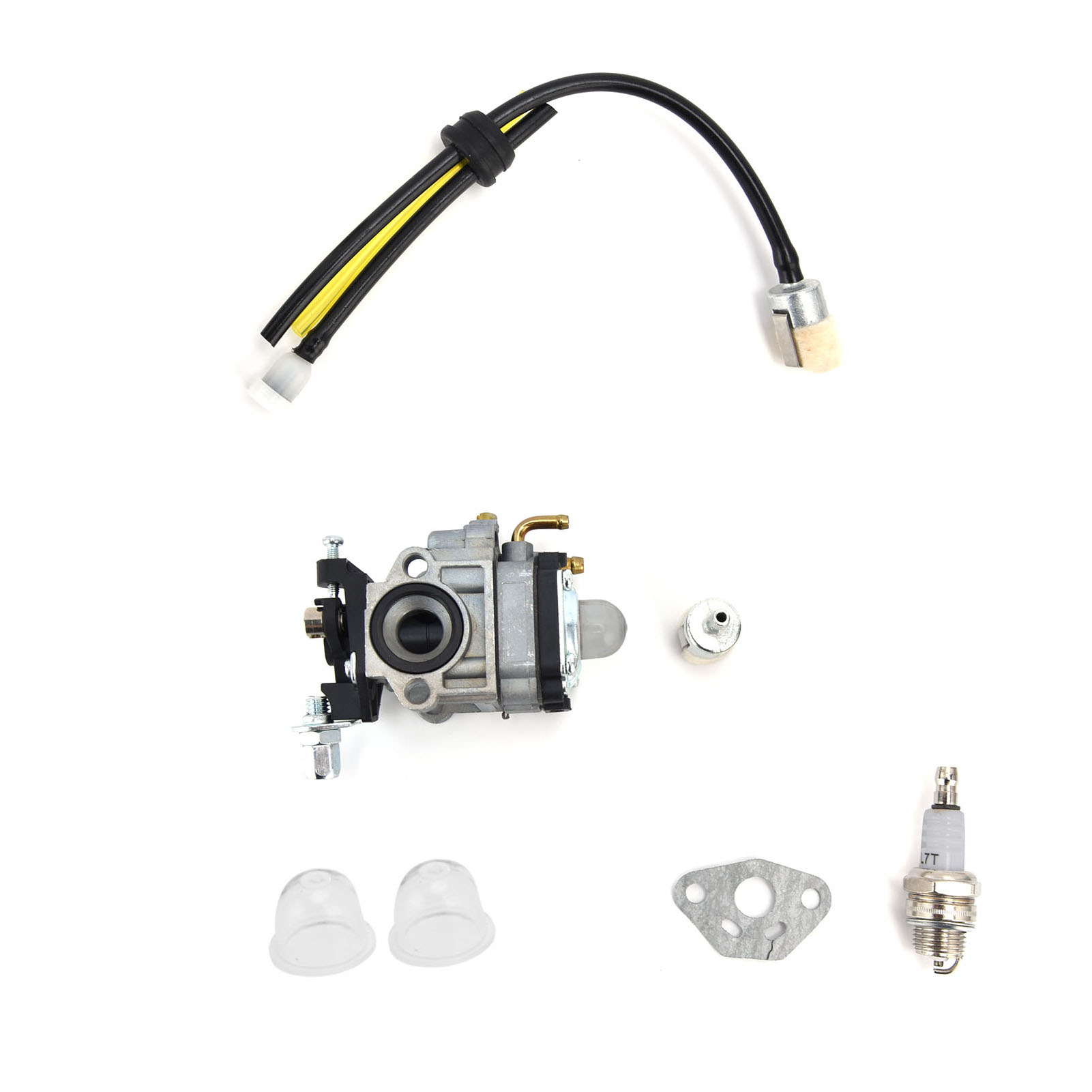 Vergaser-reparatursatz Mit Zündkerze Und Ölleitung Für Poulan Pro 46cc Pr46bt Laubbläser - Set 967086901