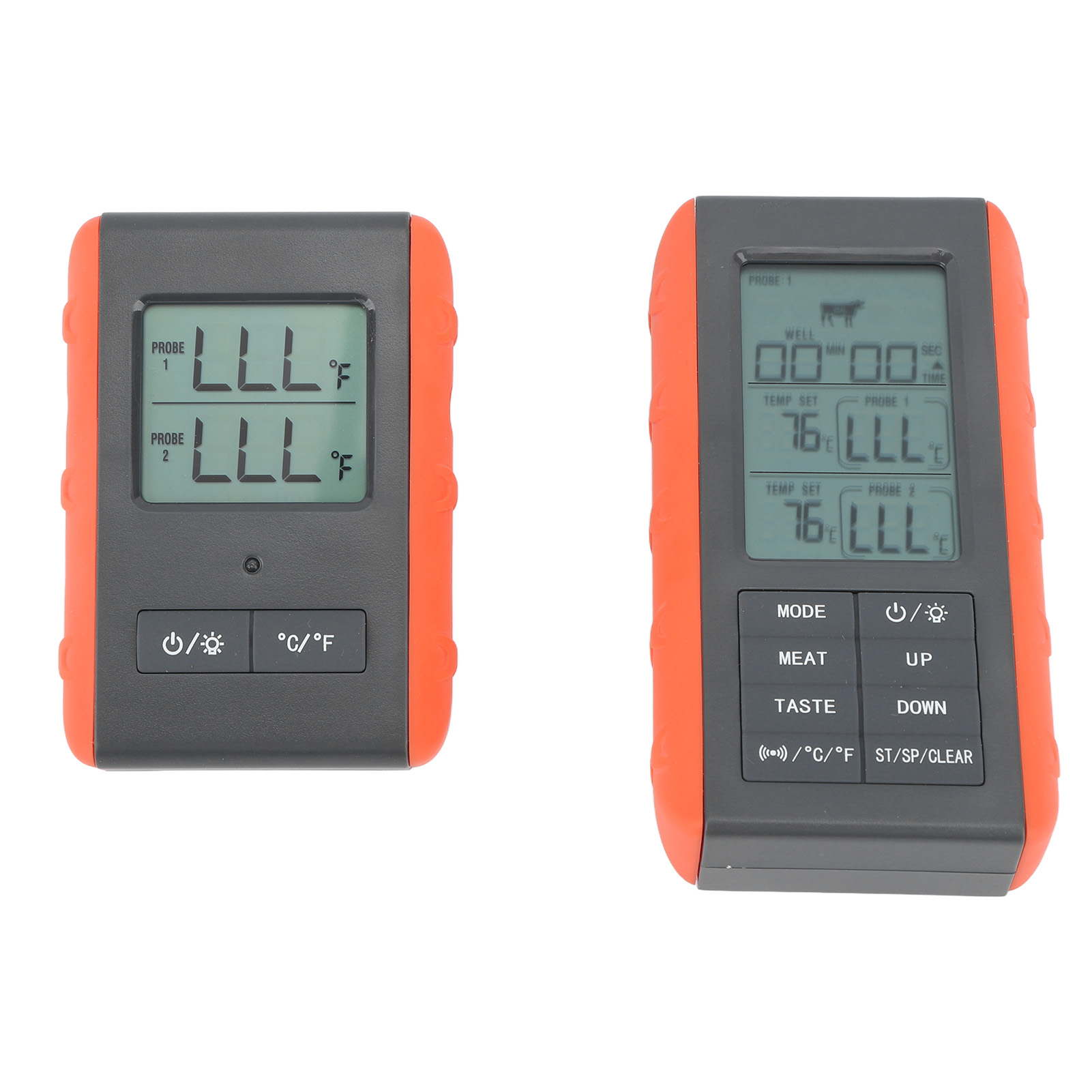 Digitales Kochthermometer Mit Zwei Sonden, Htn-display Und Drahtlosem Temperaturalarm Für Grill Und Küche