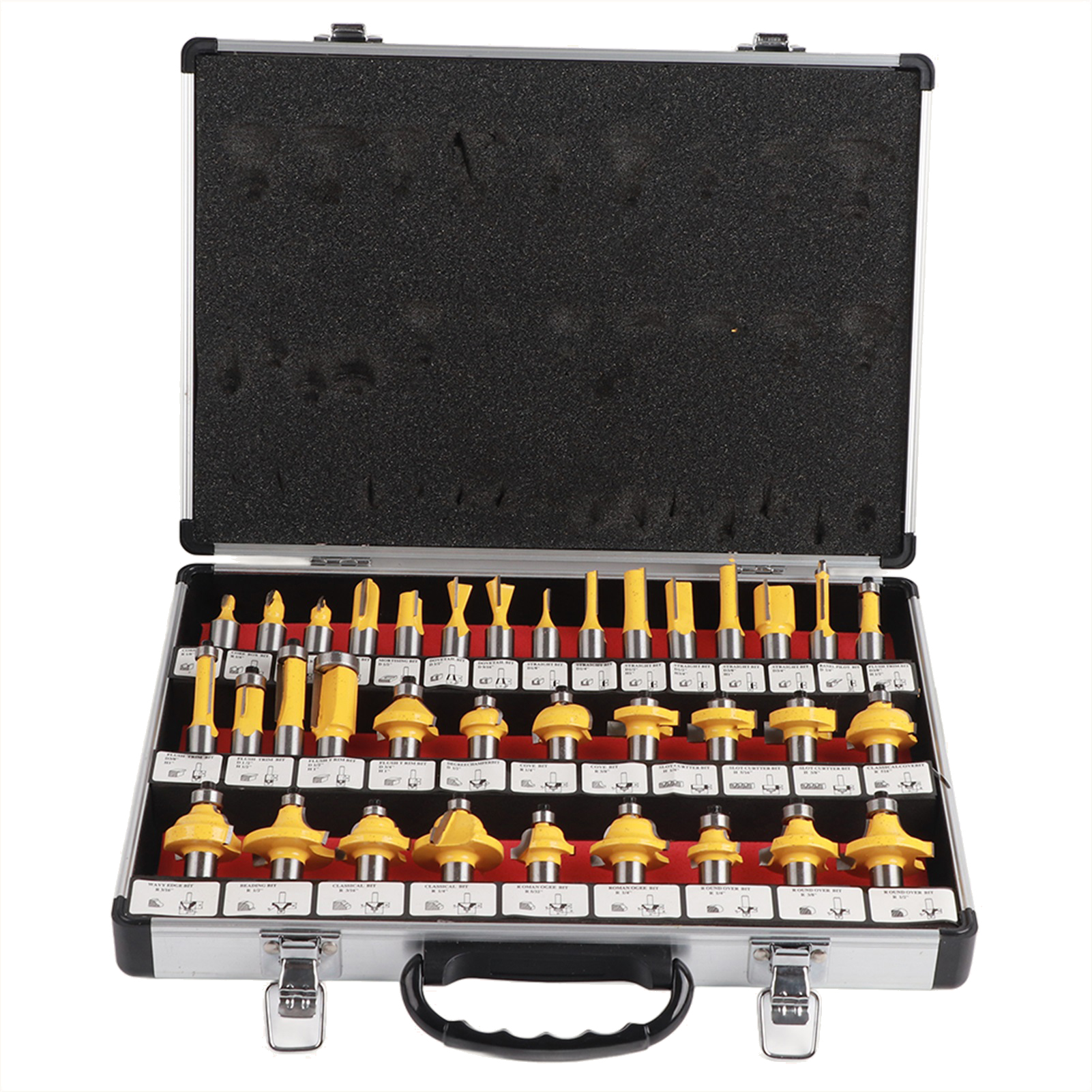 35-teiliges Holzfräser-set, Fräswerkzeuge, Holzbearbeitungsfräser Zum Gravieren Und Schneiden, 6-mm-fräser