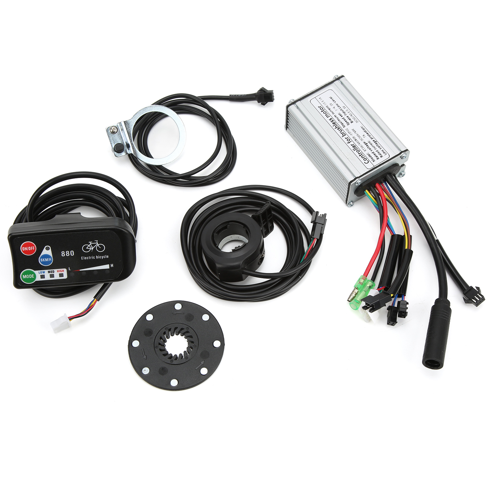 36v/48v 15a Rechteckwellen-controller-kit Für Elektrofahrräder, Mit Led880-display, Geeignet Für 250w Bürstenlose Motoren