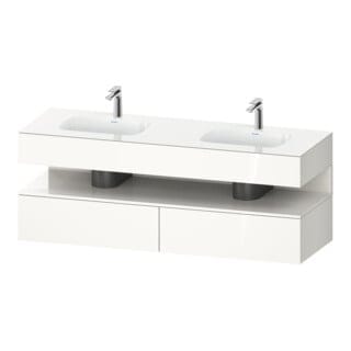 Duravit Einbauwaschtisch-Möbel-Set Qatego 160x55x60cm, Kon-WTU, Nischenb, we hgl