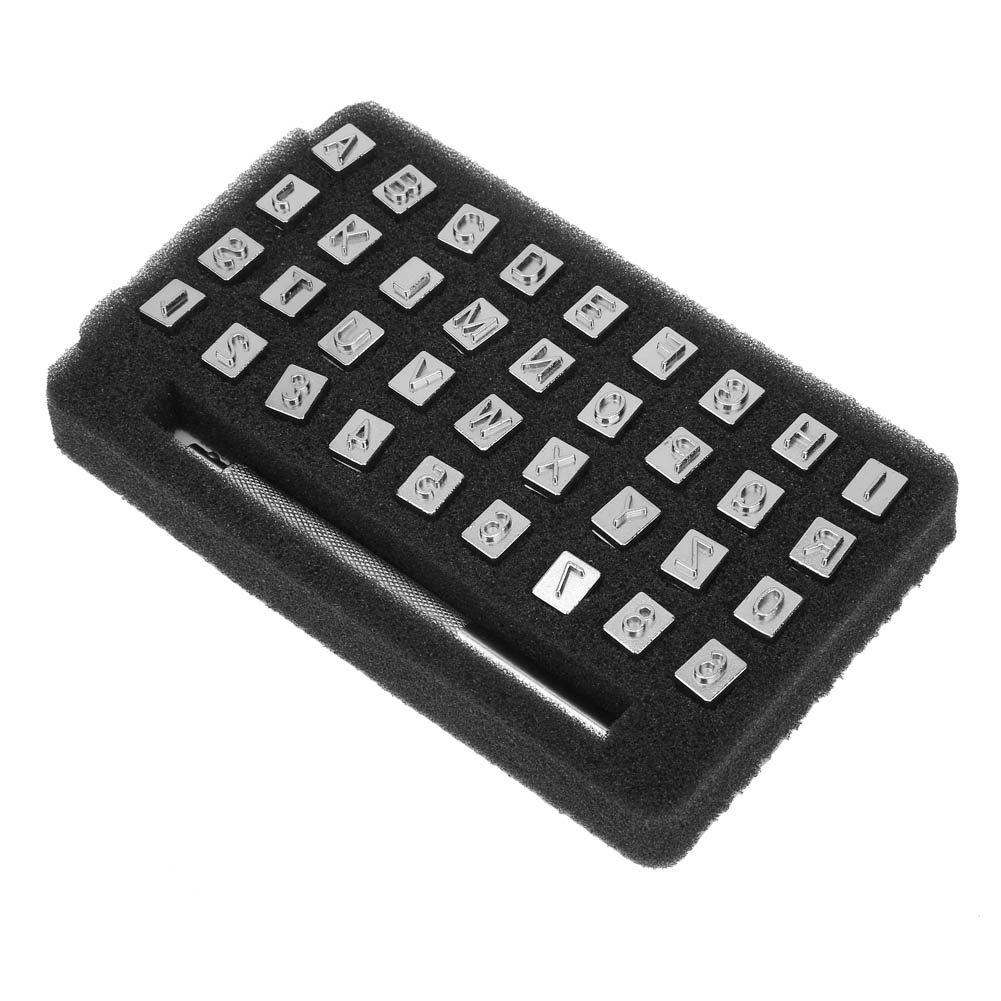 Locherset Für Leder, Alphabet Und Zahlen, Stempelset (6,5 Mm)