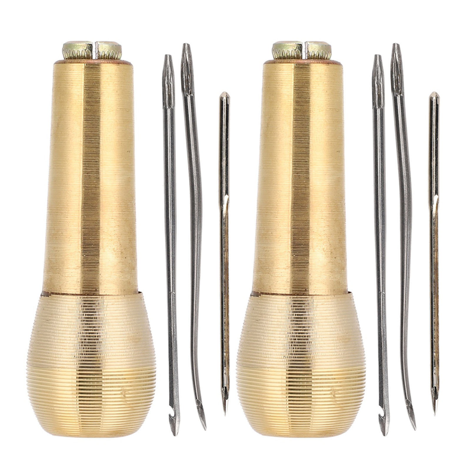 Set Mit 2 Kupfergriffen, Ahle, Lochzange, Konischer Lederschuhreparaturwerkzeug-set, Nadeln, Bastelbedarf