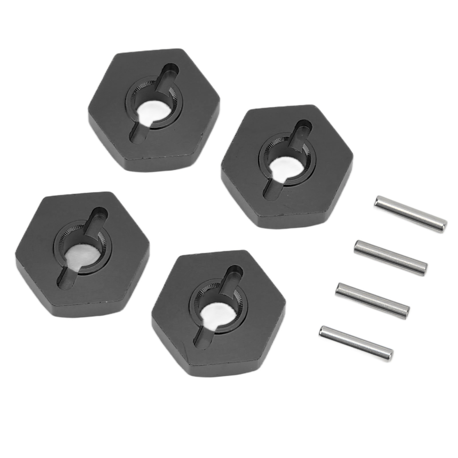Schwarze Aluminium-sechskantnabenadapter, 4 Stück Für Traxxas E-revo 1/16 Rc-räder, Sechskantkupplungen