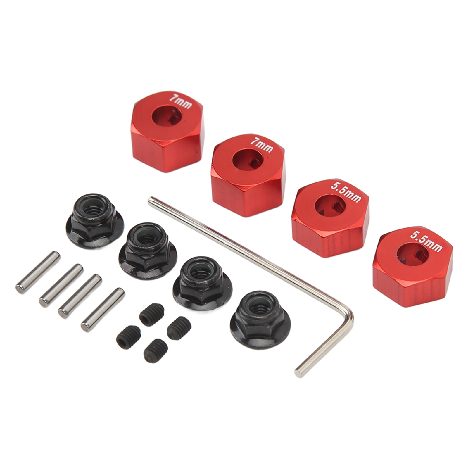 12 Mm Durchmesser X 5,5 Mm Dicke X 7 Mm Aluminium-sechskantnaben Rc-radzubehörset