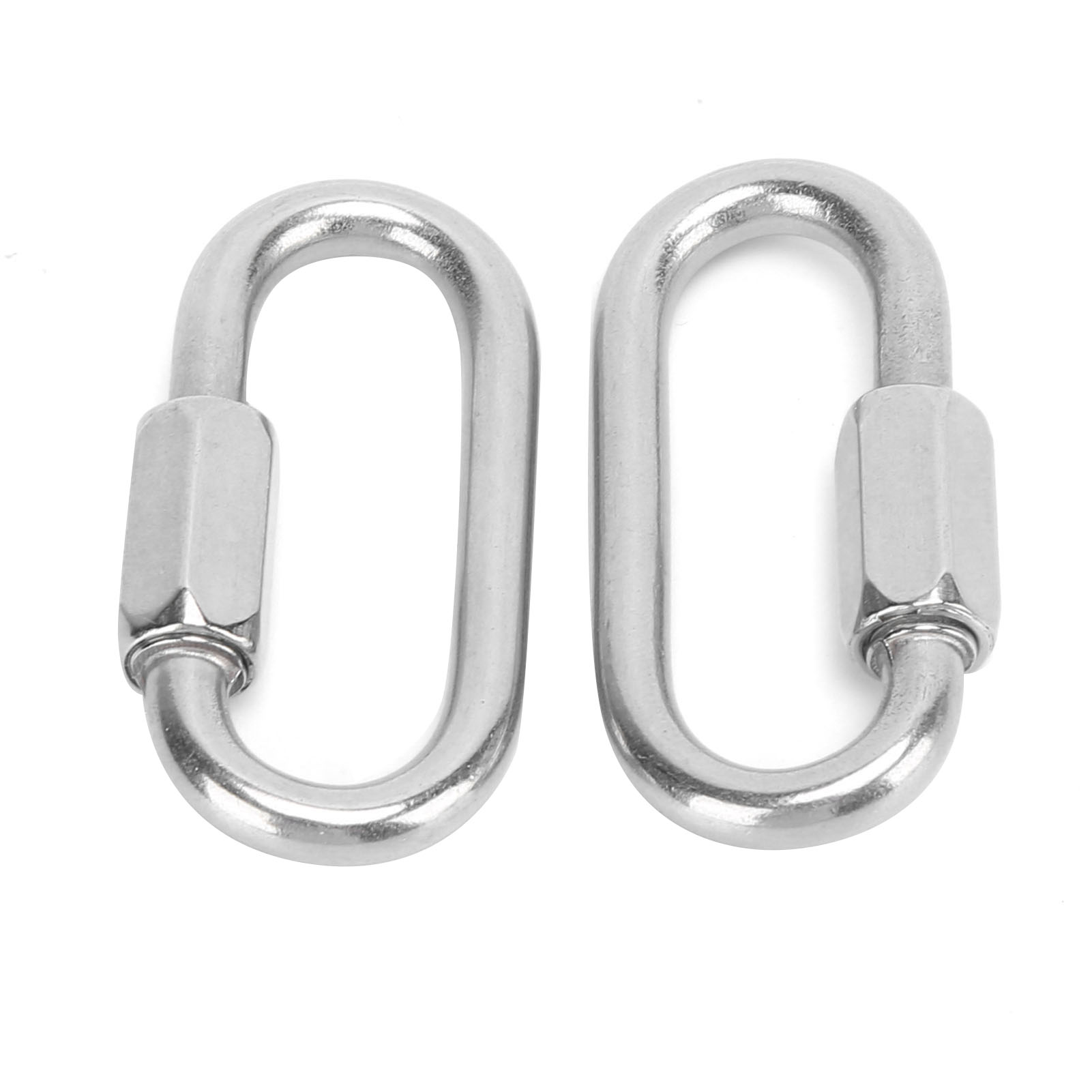 Stück Edelstahl-d-karabiner Mit Verriegelung Und Sechskantschraube Zum Klettern (5 Mm)