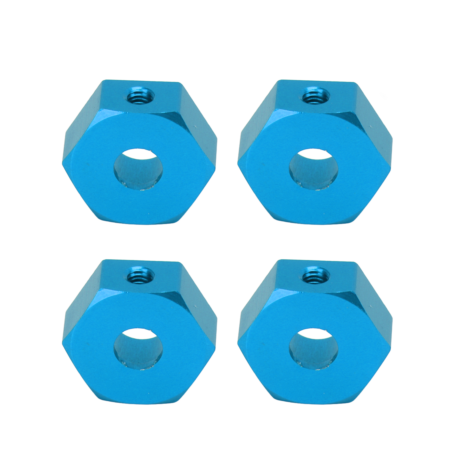 Stück 1/10 Rc 14mm Aluminium-sechskant-radmuttern Für Ammra Big Rock, Typhon, Senton - Blau