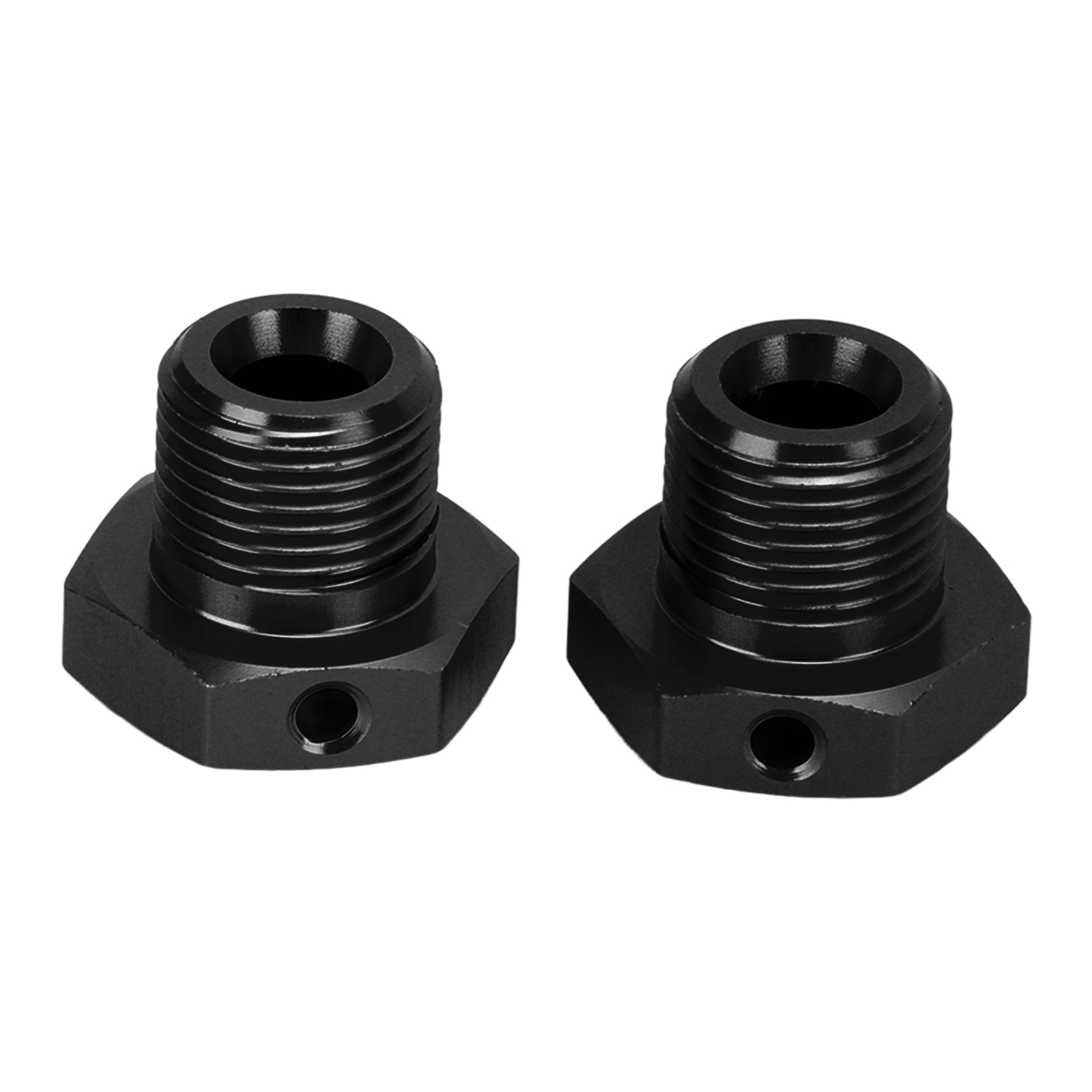 Paar 17-mm-sechskantadapter Aus Aluminiumlegierung Für Arrma 1/8 Rc-räder, Mit Stift, Schwarzes Ersatzteil