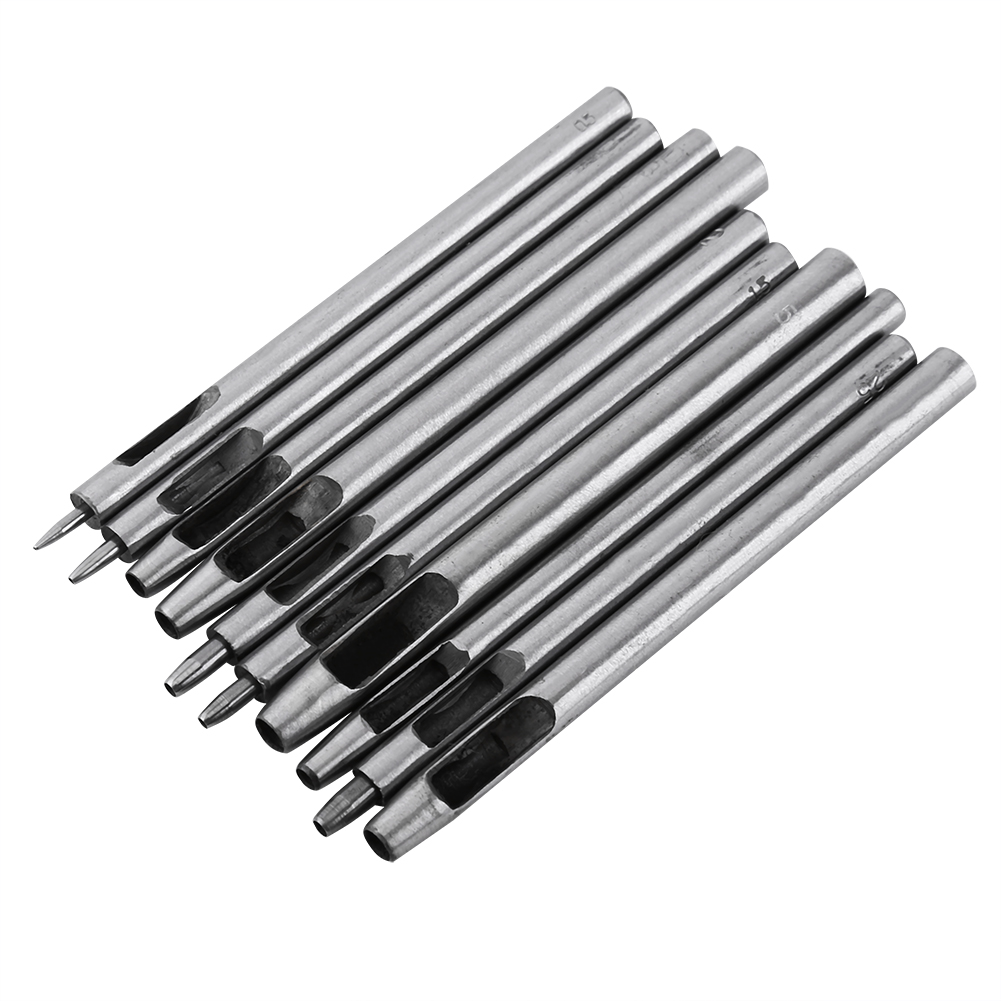 Set Mit 10 Metall-lederlochern, Gürtellocher-set, Diy 0,5–5 Mm