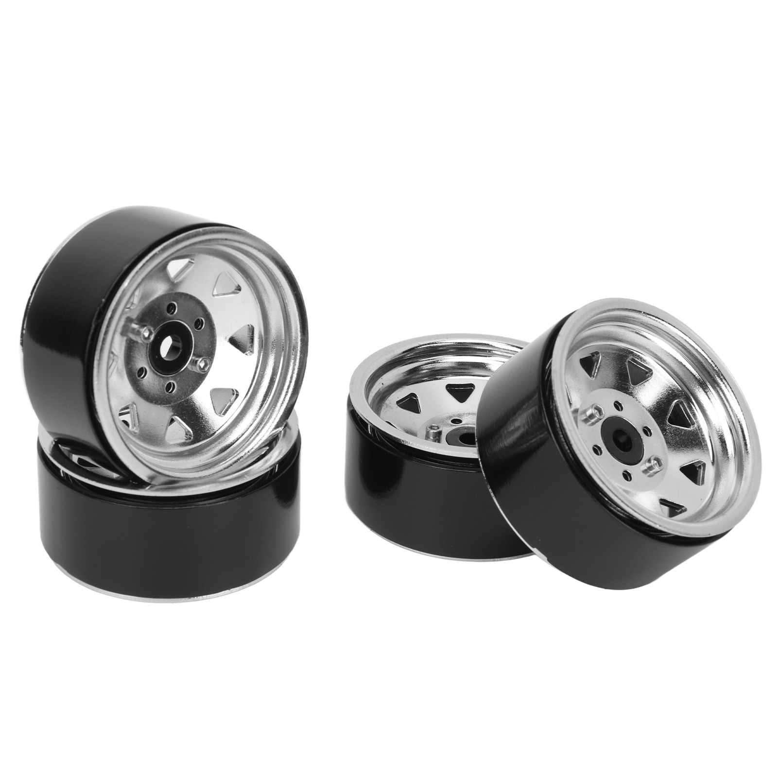 4-teiliger Universal-felgensatz (1,9 Zoll, Rc), Robuste Halterung, 8-speichen-räder Für Axial Scx10, Scx10 Ii, Scx10 Iii, Silber