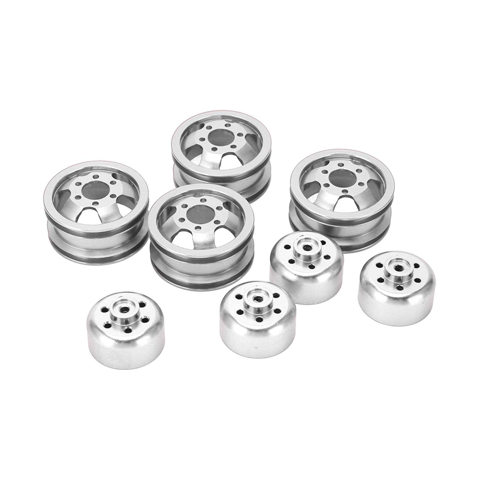 Aluminiumfelge Für Rc Wpl Fj40 C14 C24 B14 B24 B16 B36 Modellfahrzeuge Im Maßstab 1:16, Silber