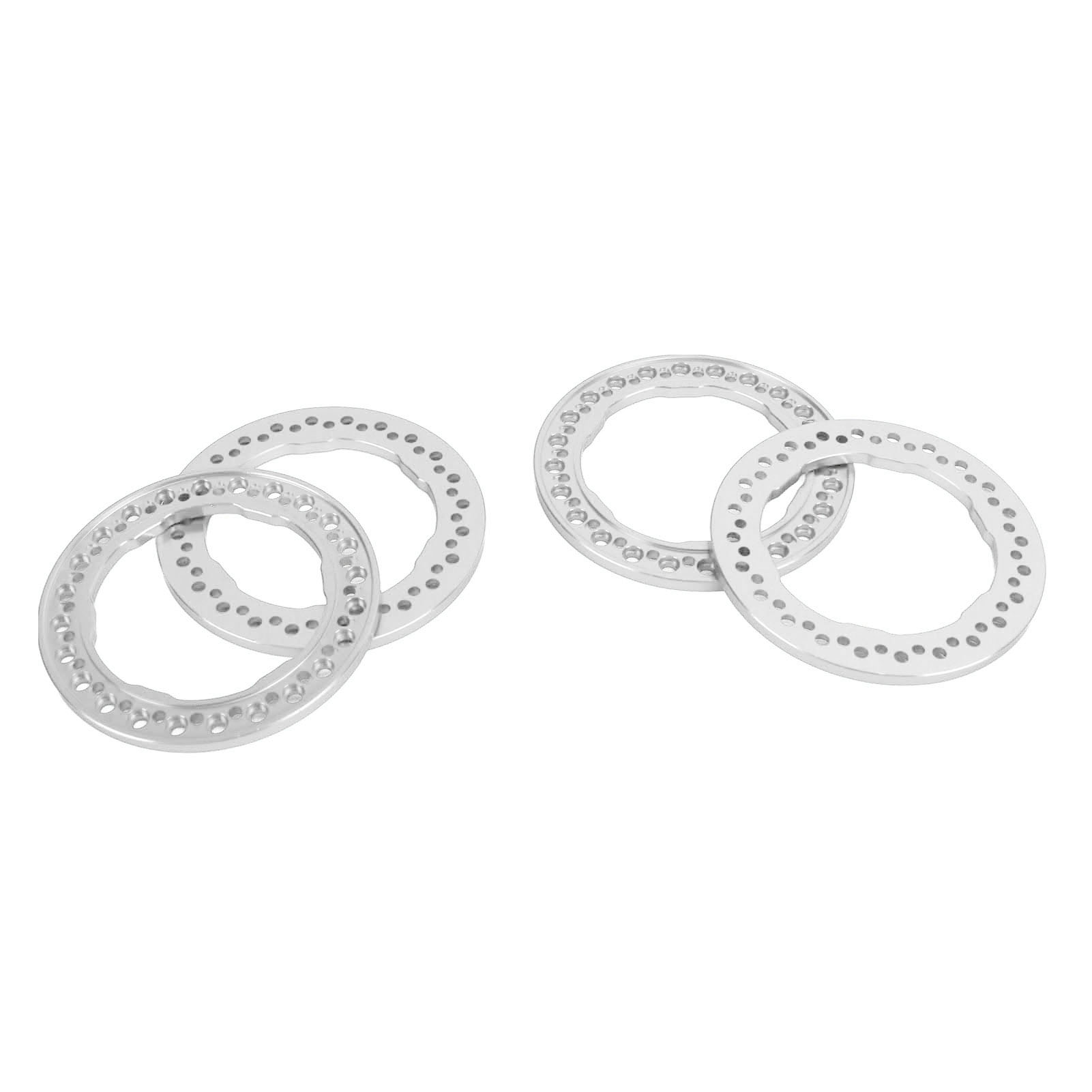 4-teilige 1,9-zoll-aluminium-ersatz-außenfelgen-sicherungsringe Für Traxxas 1/10 Rc-cars, Silber