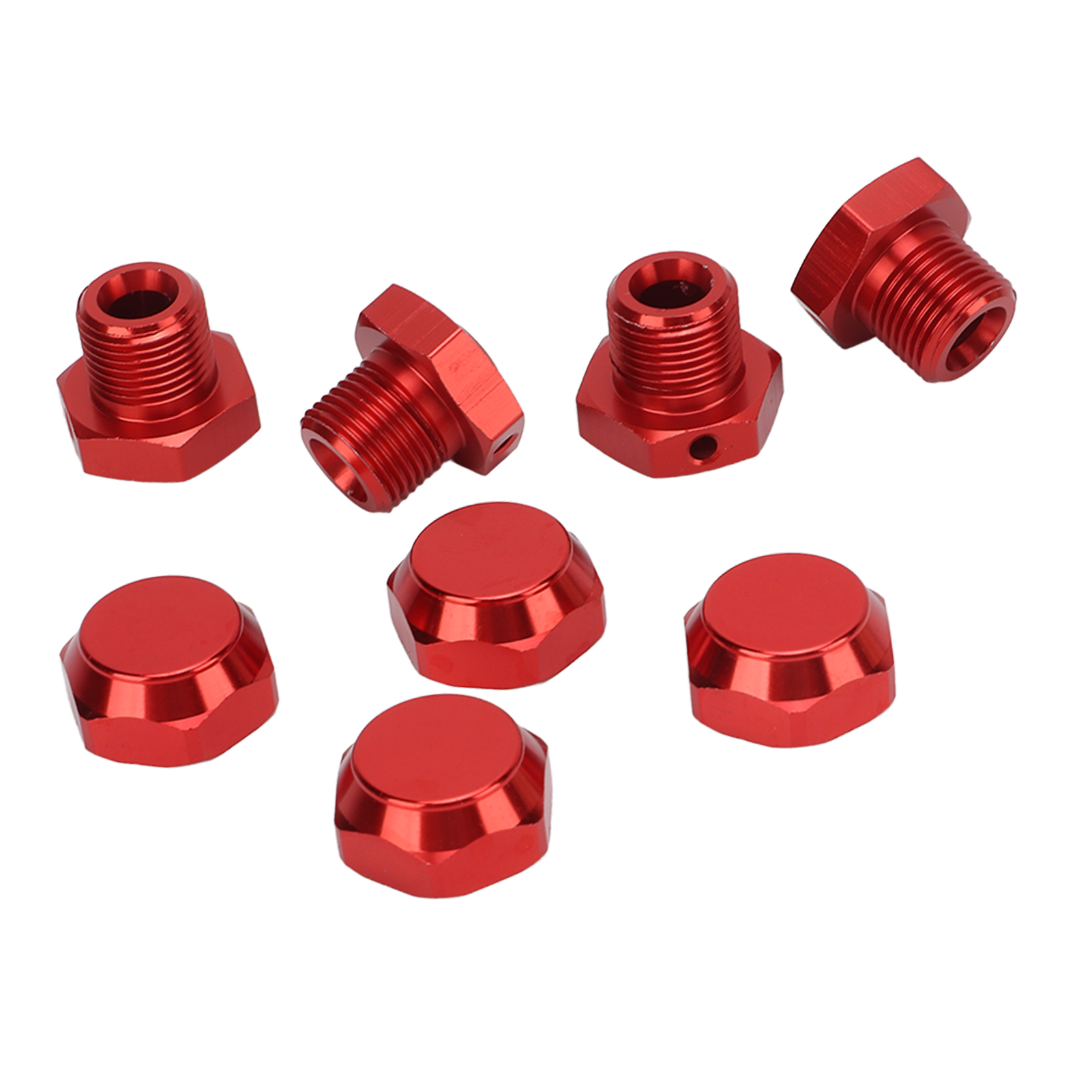 Satz Mit 4 Arrma 1/8-sechskantadaptern Aus Aluminiumlegierung Für Rc-car-räder, Rot