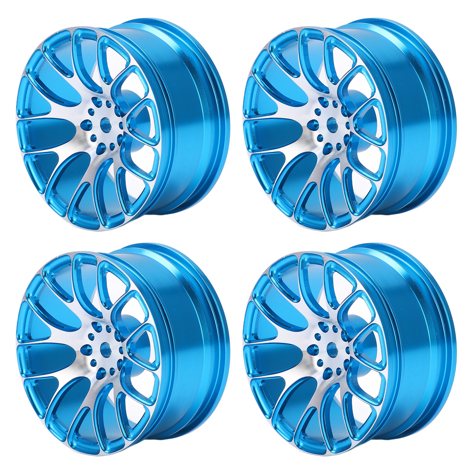 Stück Aluminiumfelgen Für 52-mm-rc-räder, Passend Für Das Tamiya Tt-01 1/10-modellauto, Blau