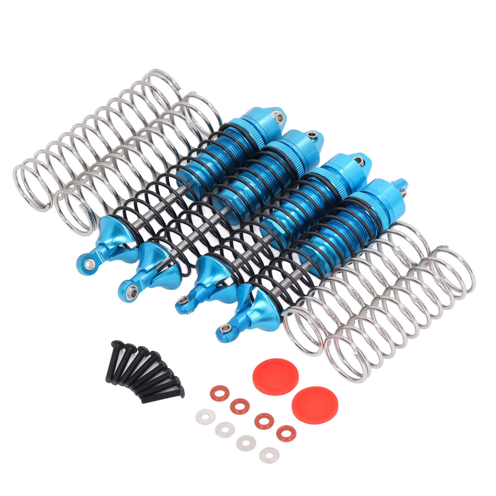 4-teilige Stoßdämpfer Aus Aluminiumlegierung Für Vorder- Und Hinterachse Für Arrma 1/10 Ferngesteuerte Autos, Blau