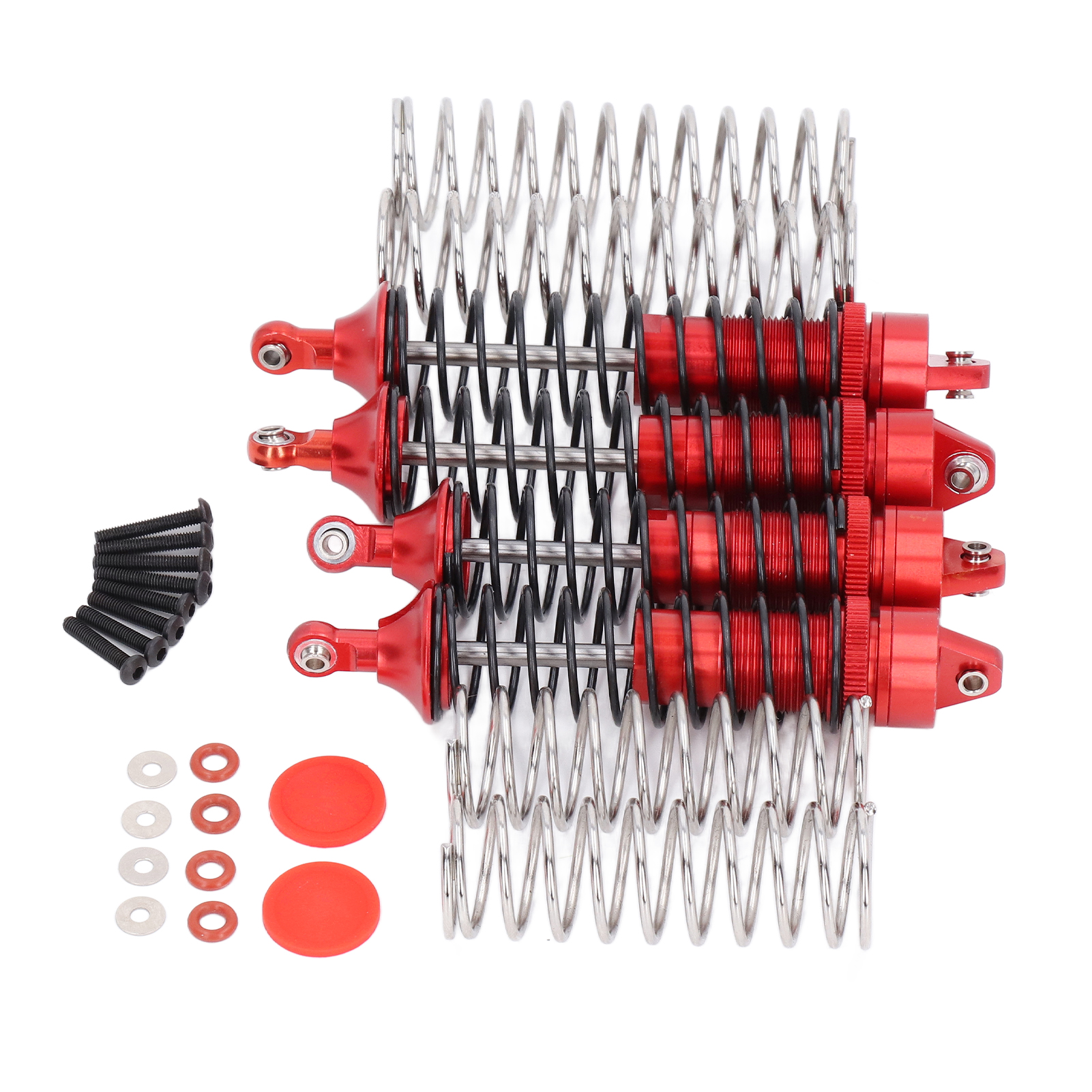 Stoßdämpfer Aus Aluminiumlegierung Für Vorder- Und Hinterachse Für Arrma 1/10 Rc-car, Rot