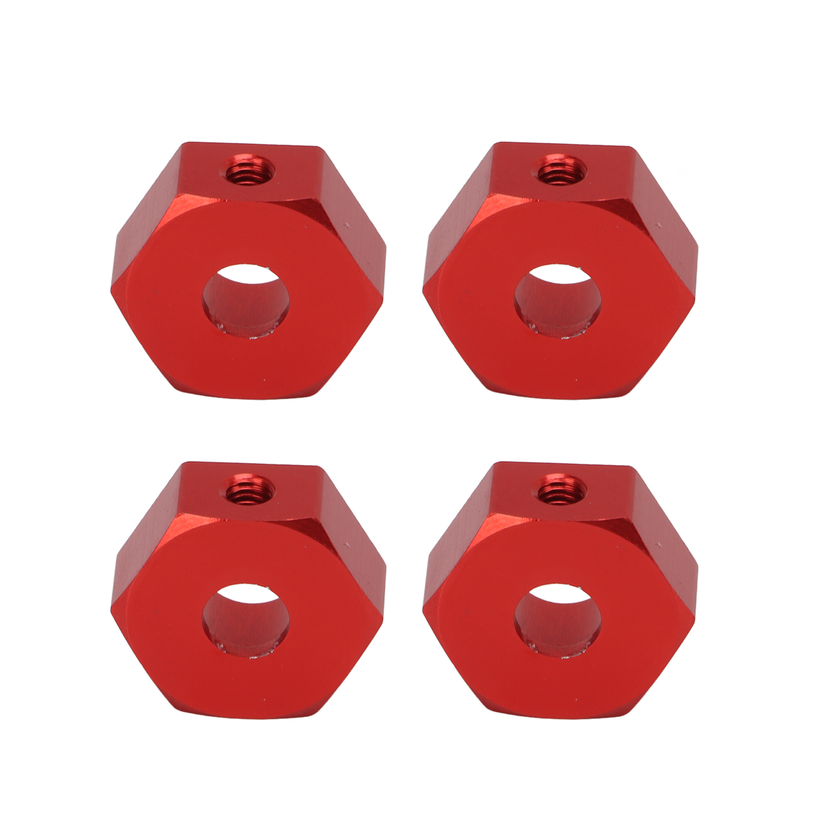 Stück 14-mm-sechskantnaben Aus Aluminium Für 1/10-rc-räder, Passend Für Ammra Big Rock, Typhon Und Senton, Rote Farbe