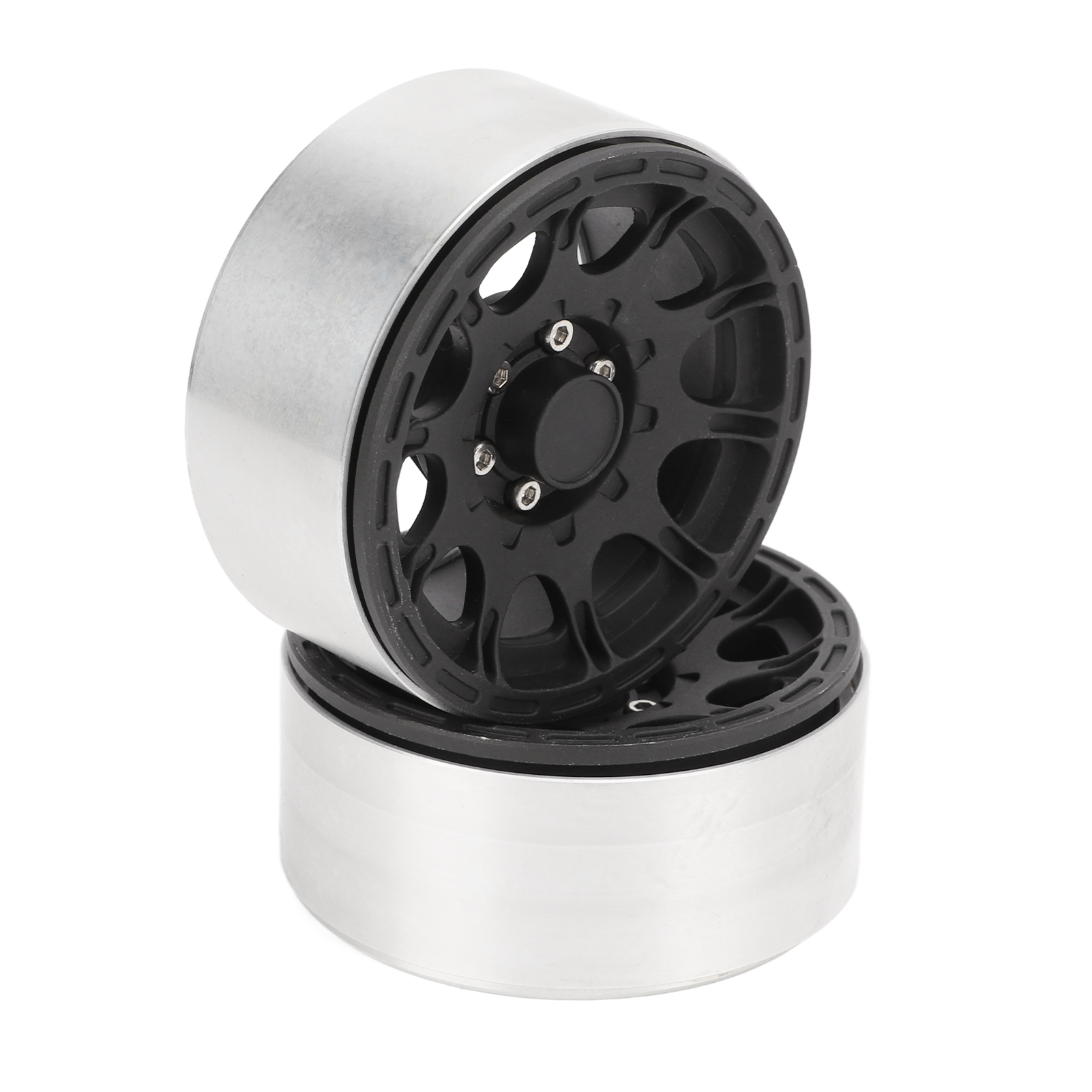 Naben Aus Aluminiumlegierung, 1,9-zoll-beadlock-felgen Für Axial Scx10 Rc-car, Schwarz
