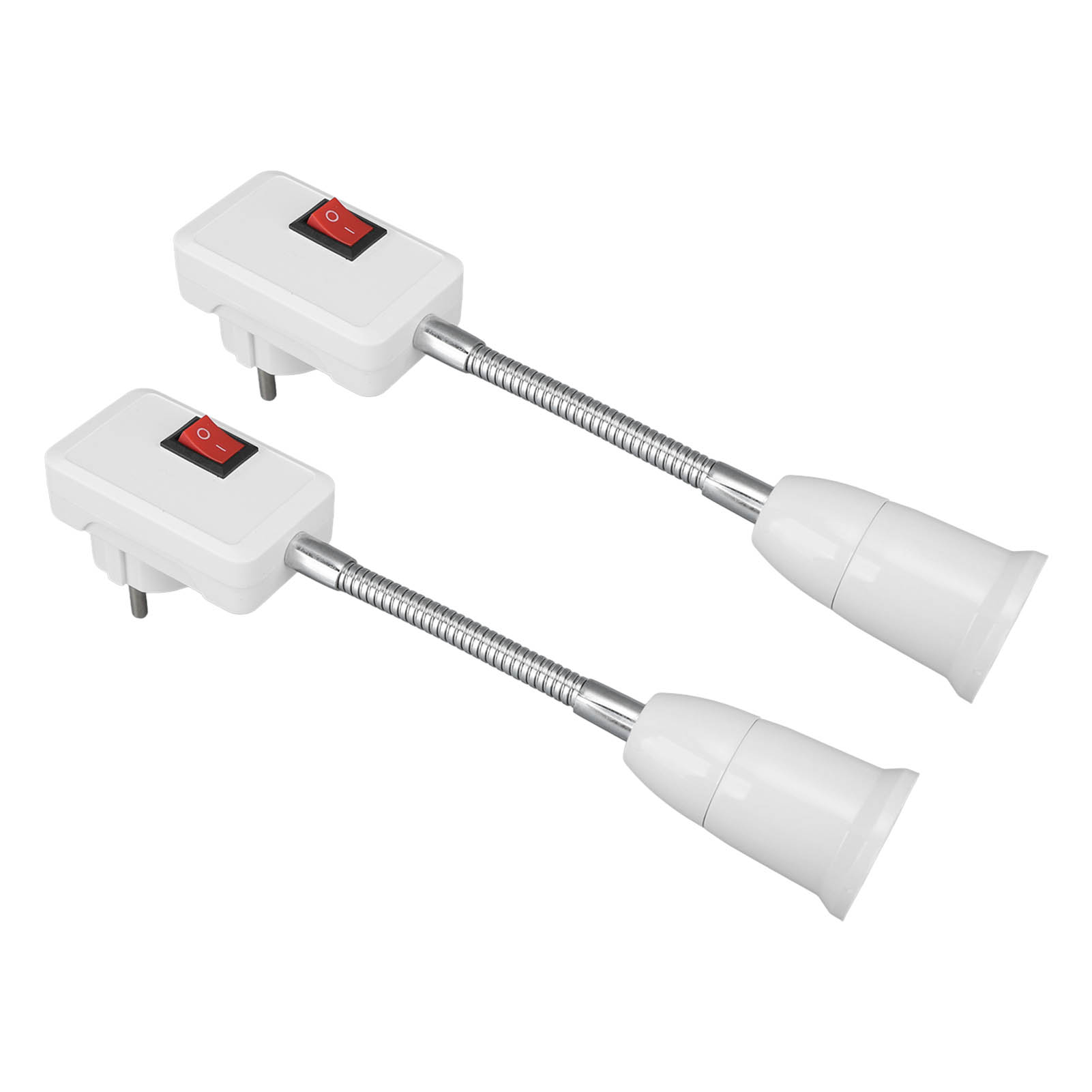 Stück E27/e26 Lampenfassungen Mit Schalter, 360° Drehbarer Universaladapter, Eu-stecker 110–240 V
