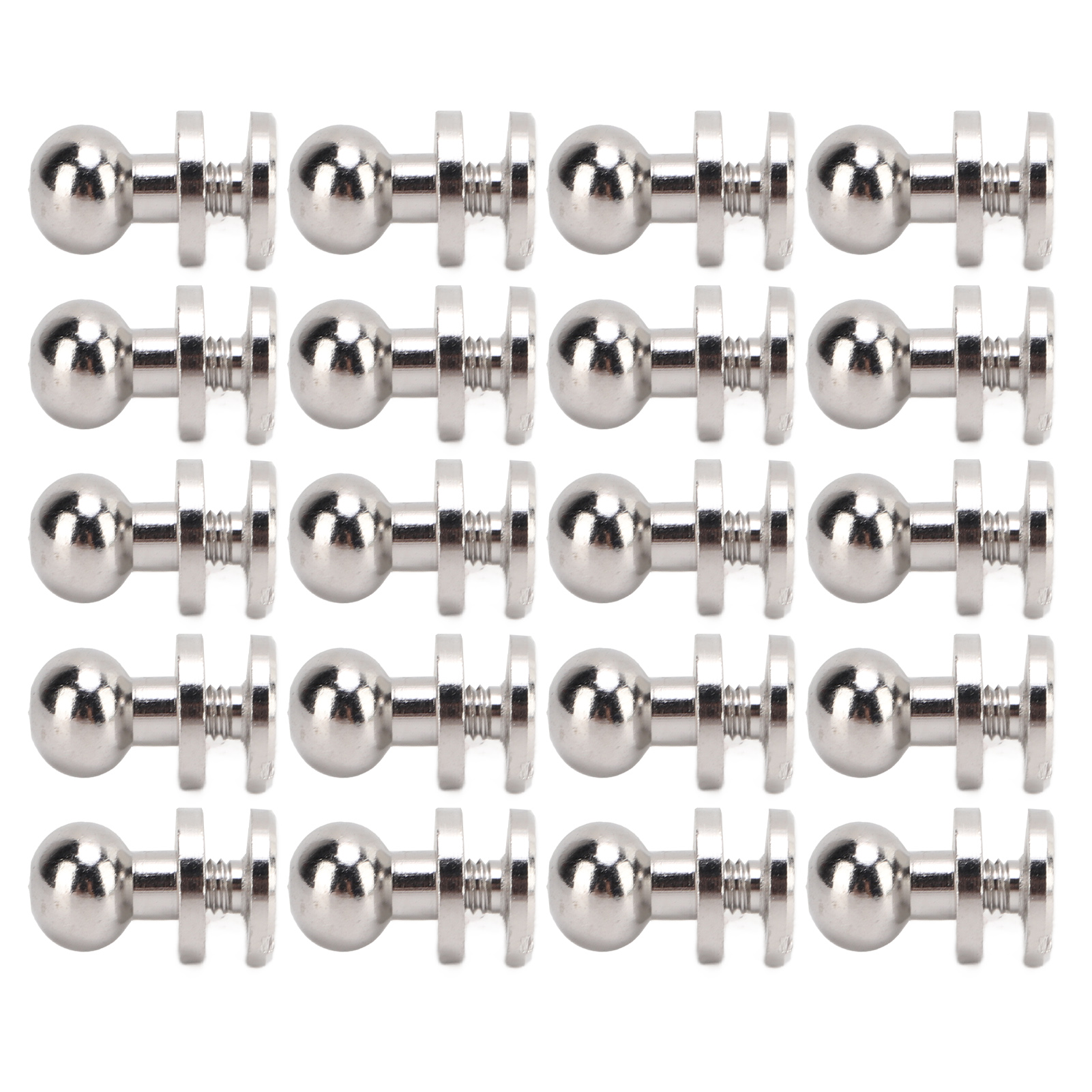 20 Verschleißfeste Messingnieten In Silber Für Diy-projekte, Accessoires, Gürtel Und Handtaschen, 8 X 7 Mm