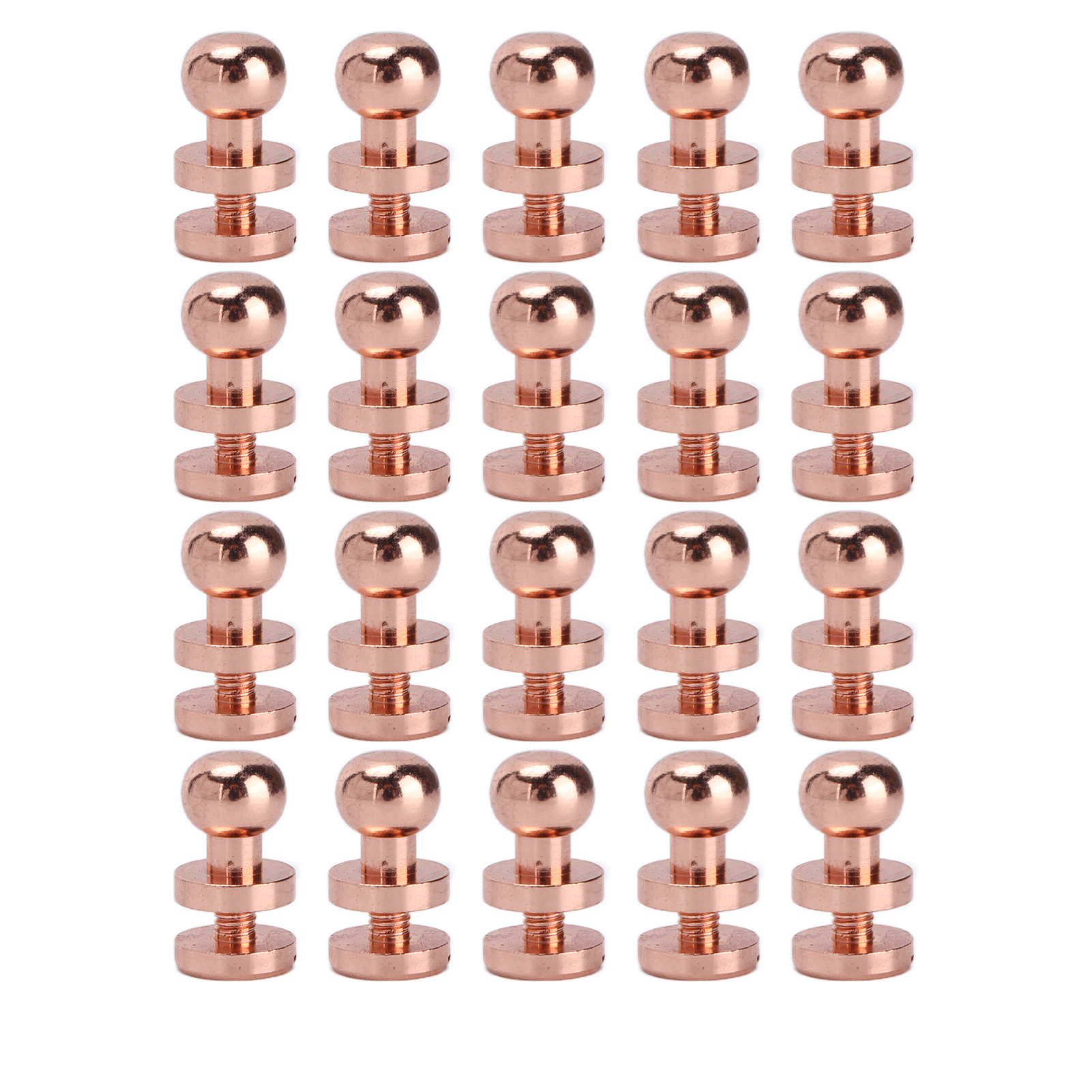 20 Roségoldene, Oxidationsbeständige Messingnieten, Lederwarenzubehör Für Handtaschen Und Schuhe, 8 X 7 Mm