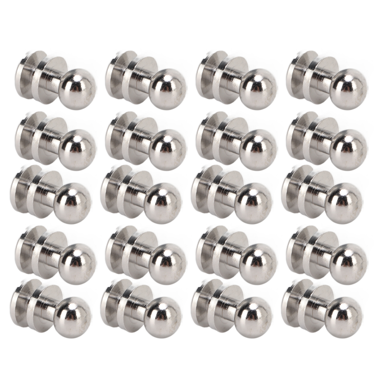 20 Silberplattierte Messingnieten, Abriebfest, Für Diy-projekte, Gürtel Und Handtaschen, 10 X 8 Mm