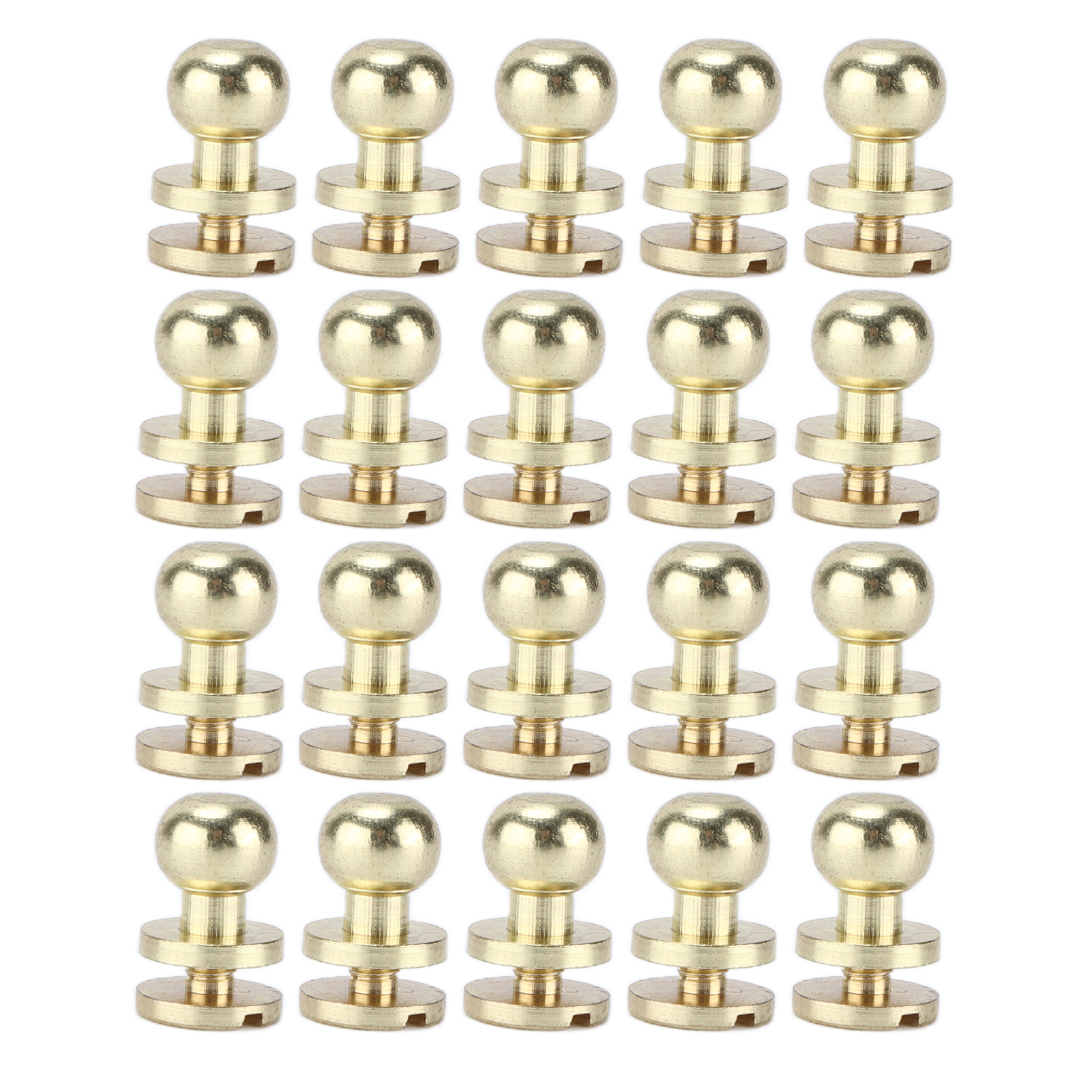 20 Messingnieten In Goldoptik, Abriebfest, Lederbearbeitungszubehör Für Heimwerker, 7 X 6 Mm