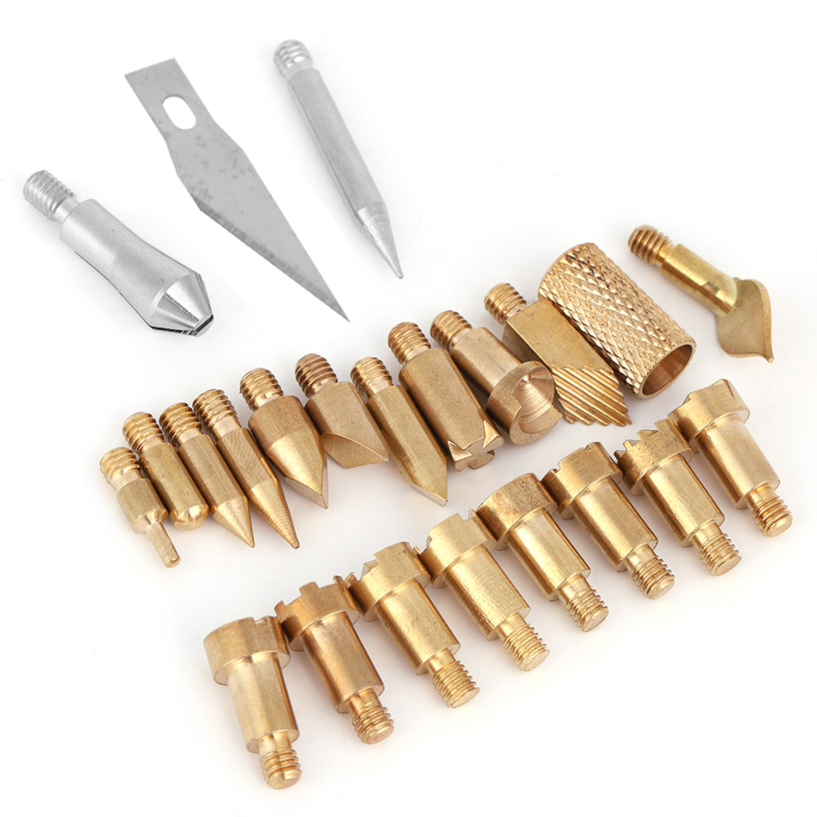 Set Mit 23 Brennspitzen, Lötspitze, Schablonen, Holzgravur-set