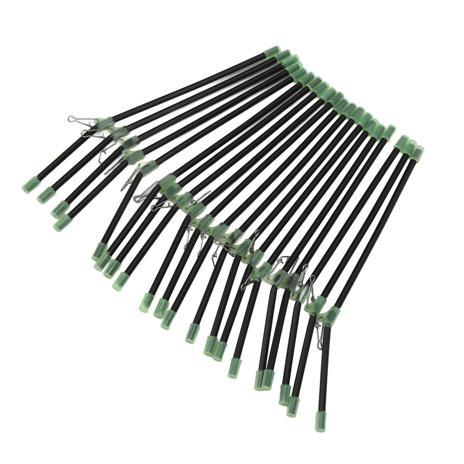 20 Stück Anti-tangle-feeder-boom Mit Wirbeln, Rohrverbinder Und Balancer, Meeresangelzubehör, Schwarzer Kunststoff