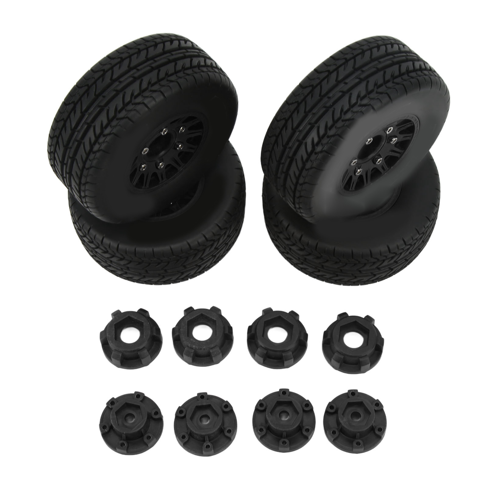 Rc Short Course Truck Reifen, Verstärkte Dämpfung, 1/10 Räder Mit Sechskantadapter Für Arrma, Schwarz