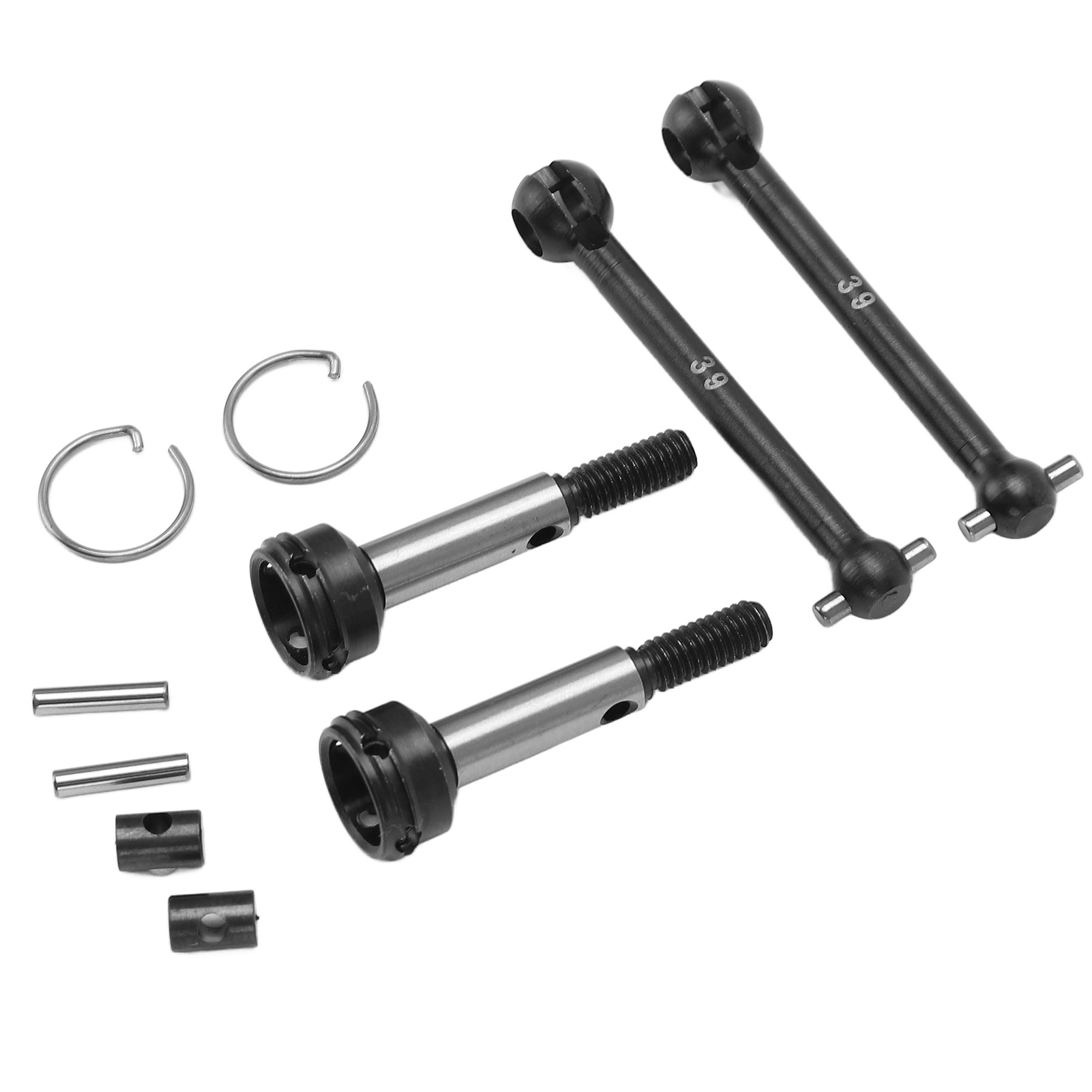 Universelle 39-mm-antriebswelle (cvd) Aus Schwarzem/silbernem Eisen Für Die Hinterachse, Rc-zubehör Für Tamiya 1/10 Xv01 Tc01