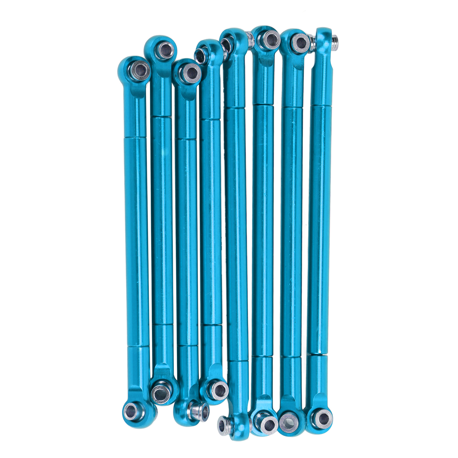 8-teiliges Set Kompletter Lenkstangen-zughebel Aus Metall Für Mn86-serie Upgrade Rc-cars, Blau