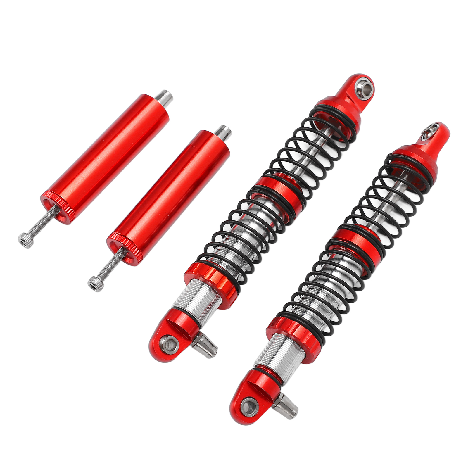 Los 1 Set Stoßdämpfer-upgrade-teile (vorne Und Hinten) Für Rc-car Axial Scx10 1/10 Ferngesteuert Rot
