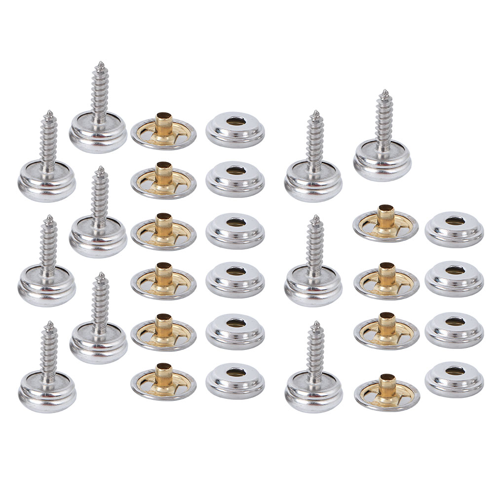 Packung Mit 10 Kupfer-zeltbefestigungen, Schraubknöpfe, 15 Mm Fußlänge